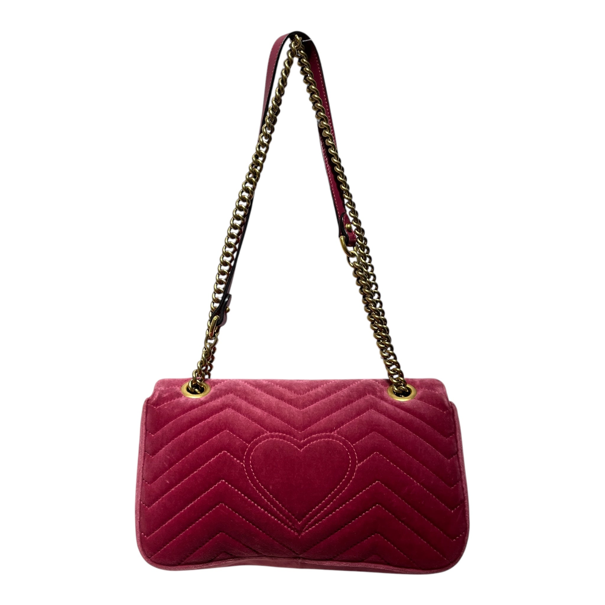 GUCCI/Cross Body Bag/PNK/VELVET GG MARMONT view 2