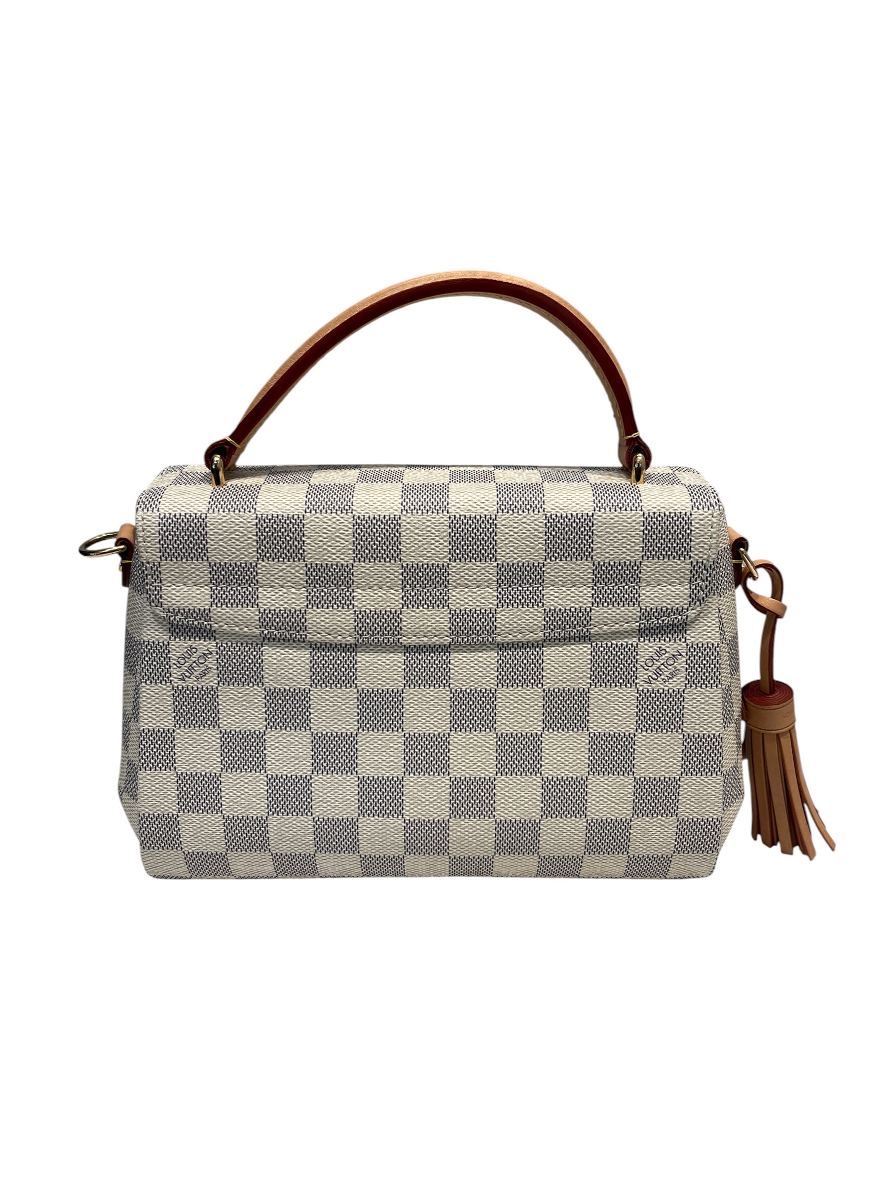 LOUIS VUITTON/Cross Body Bag/Gingham Check/Leather/CRM/DAHMIER AZUR CROISETTE view 2