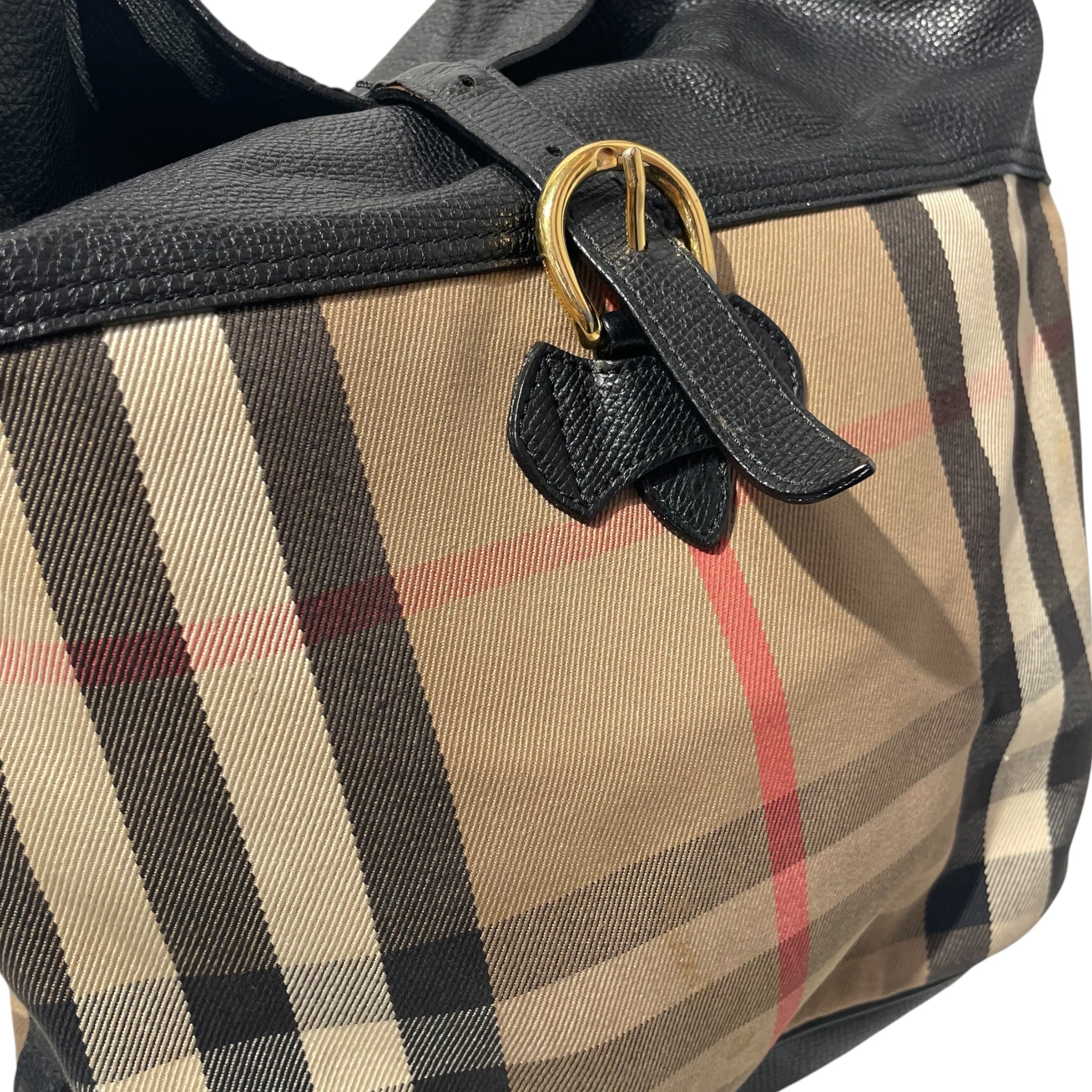 BURBERRY/Hand Bag/Plaid/BEG/ashby cloth handbag view 7