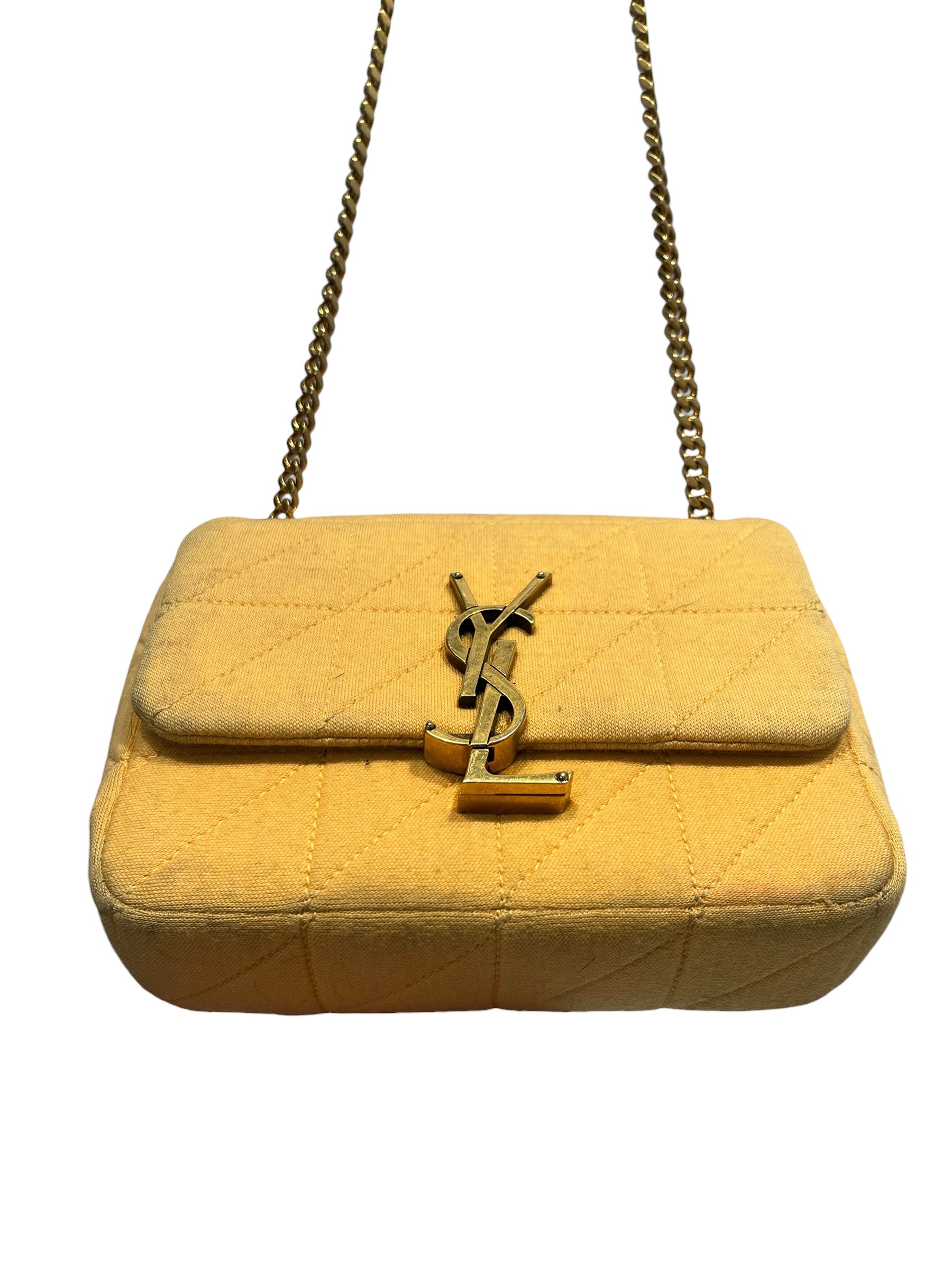YVES SAINT LAURENT/Cross Body Bag/Cotton/YEL/Quilted view 7