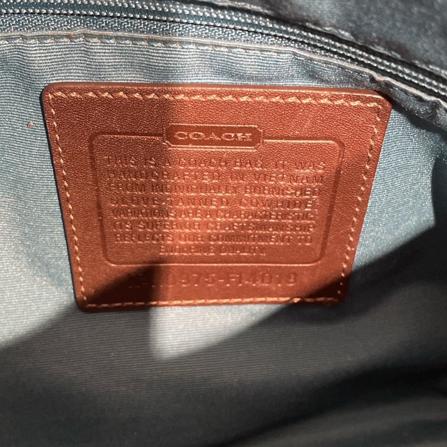 COACH/Cross Body Bag/Leather/BRW/TURQOUISE INTERIOR view 3