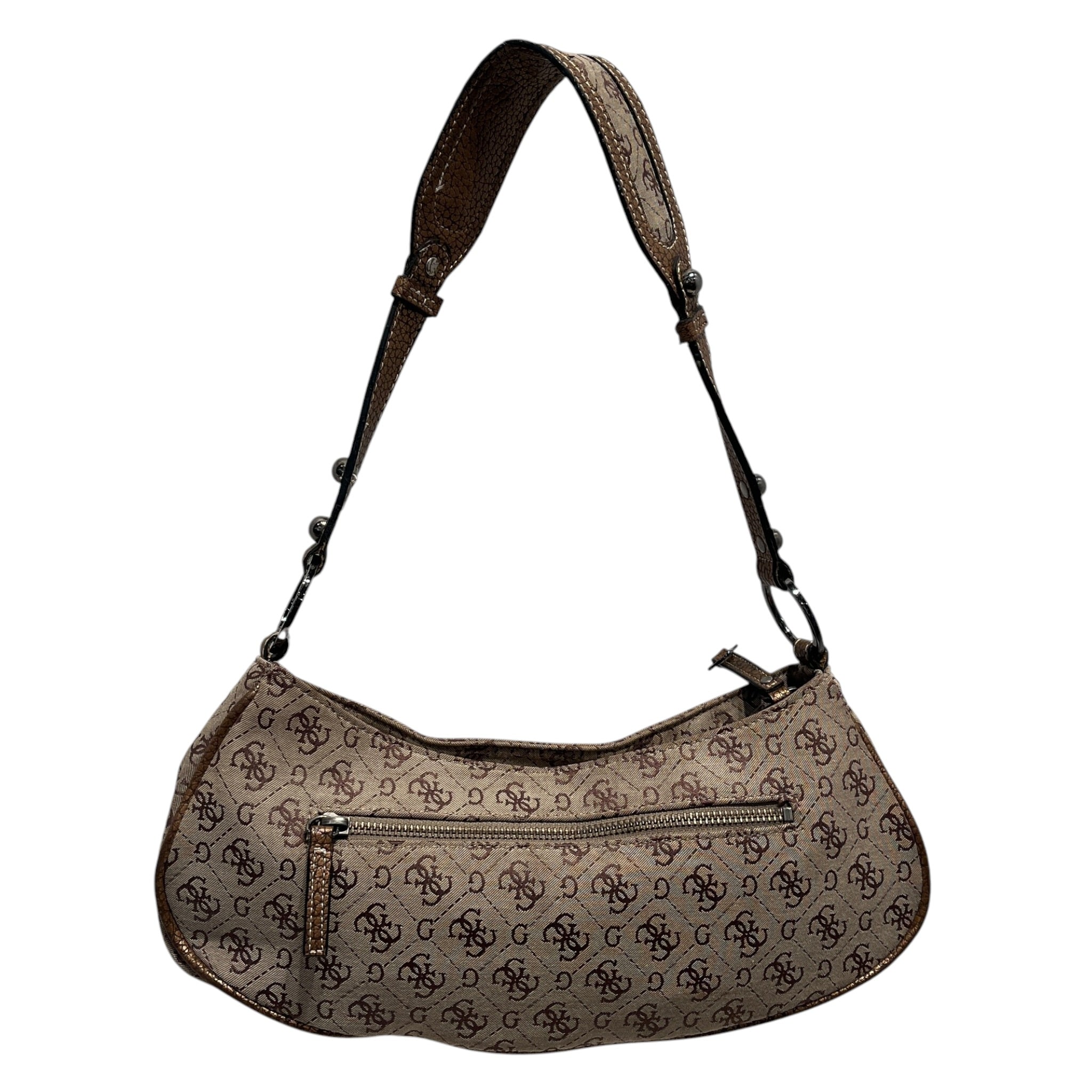 GUESS/Vintage/Hand Bag/Monogram/Cotton/BRW/BROWN METALLIC MIDDLE G view 2