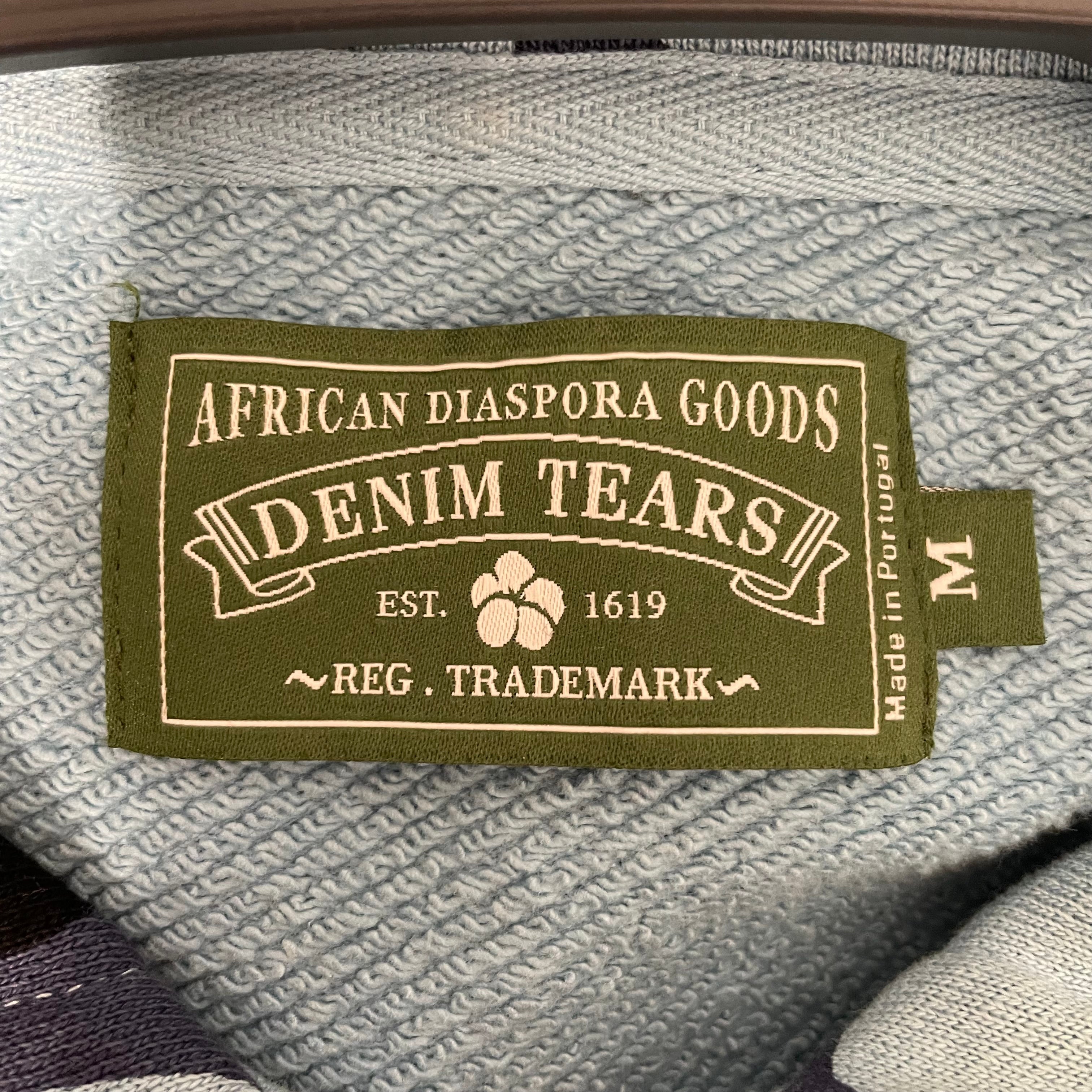 DENIM TEARS/Hoodie/M/Camouflage/Cotton/BLU/ view 3