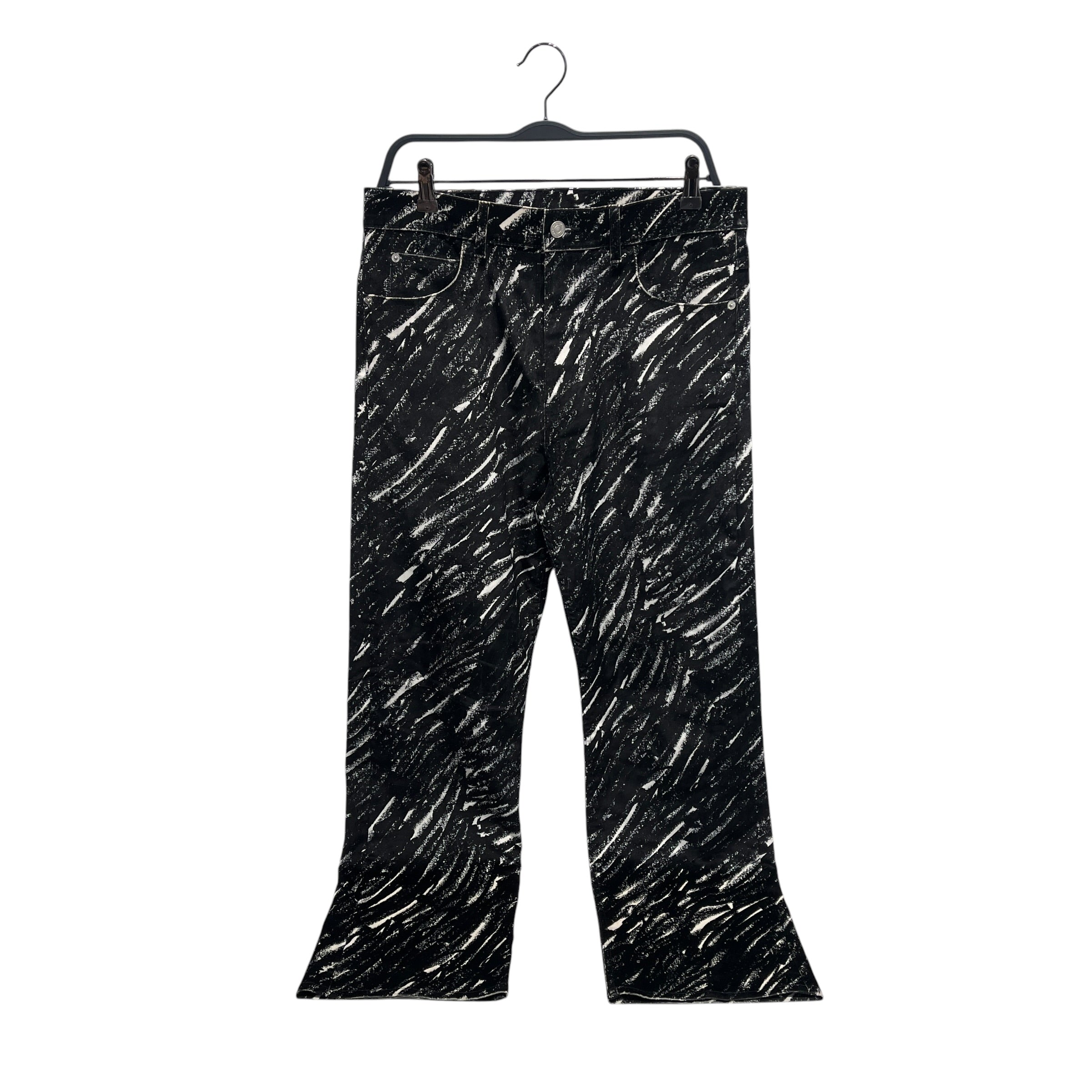 MARNI/Pants/31/BLK/All Over Print/velvet-like crayon pattern view 1