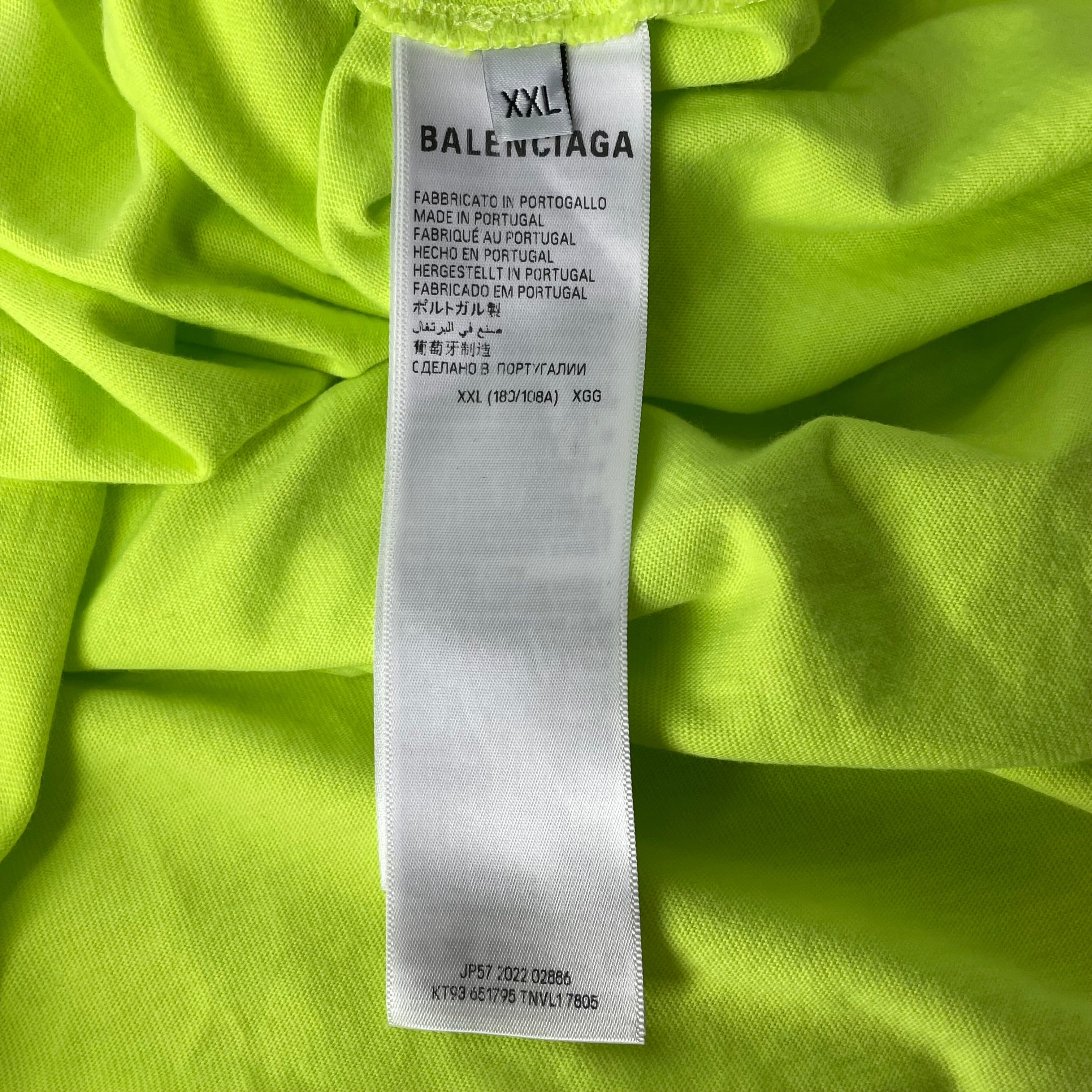 BALENCIAGA/T-Shirt/XXL/Cotton/GRN/CRACKED LOGO TEE view 4