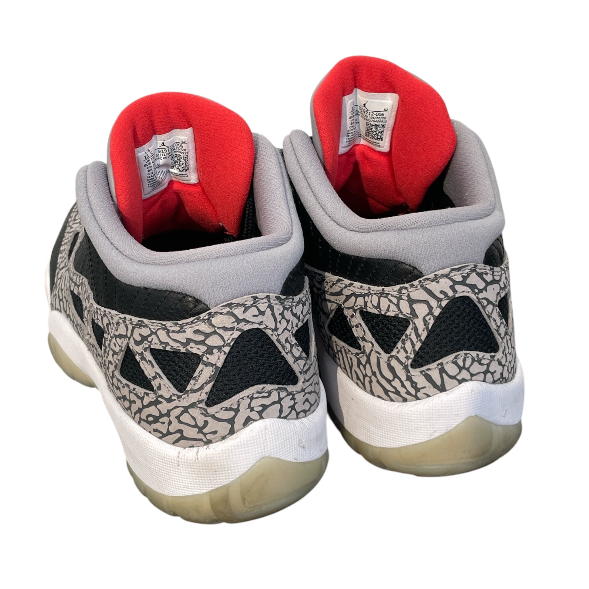 NIKE/Hi-Sneakers/US 11.5/All Over Print/GRY/11 RETRO LO BLACK CEMENT view 2