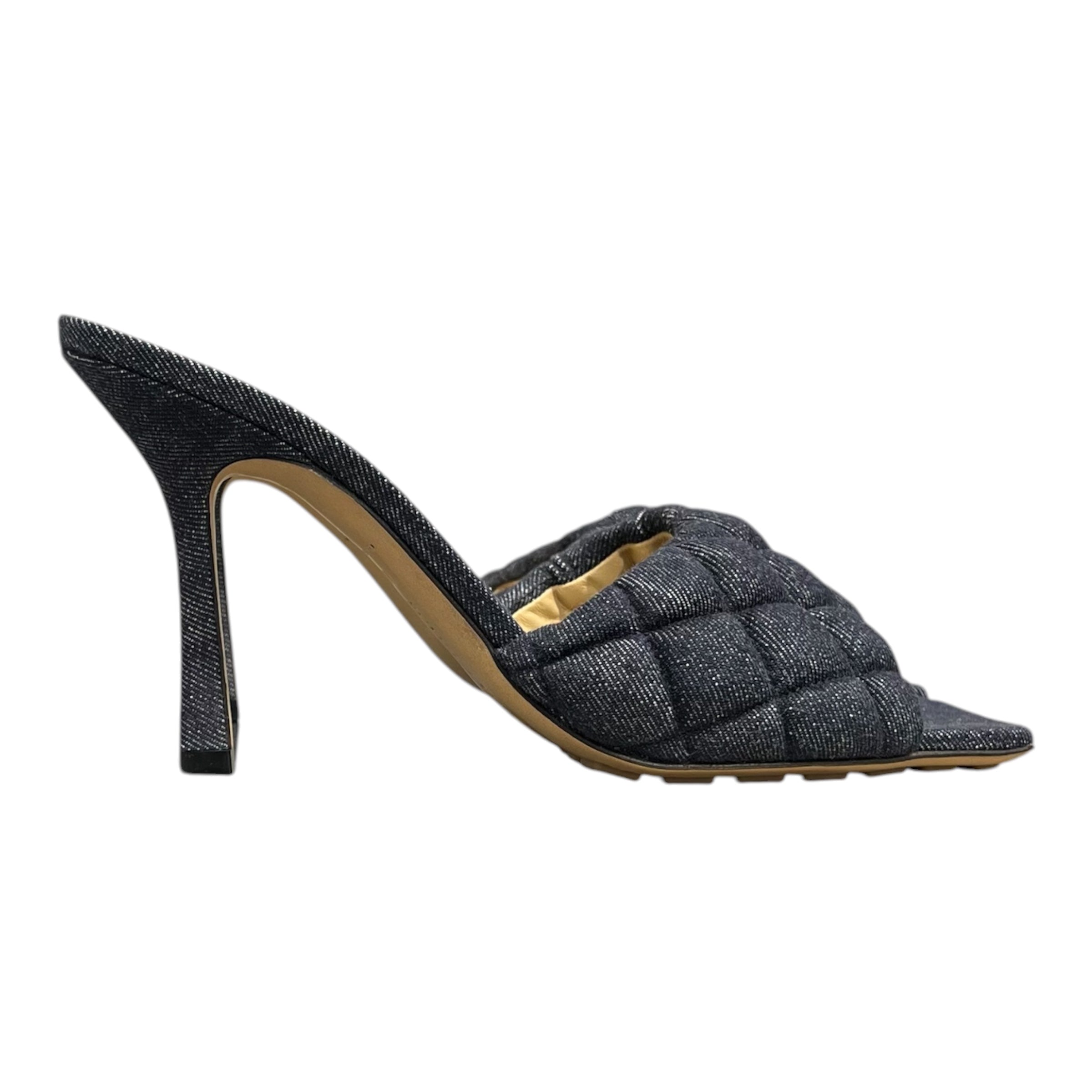 BOTTEGA VENETA/Heels/EU 39/Denim/IDG/MATELASSE PADDED MULE SANDALS view 2