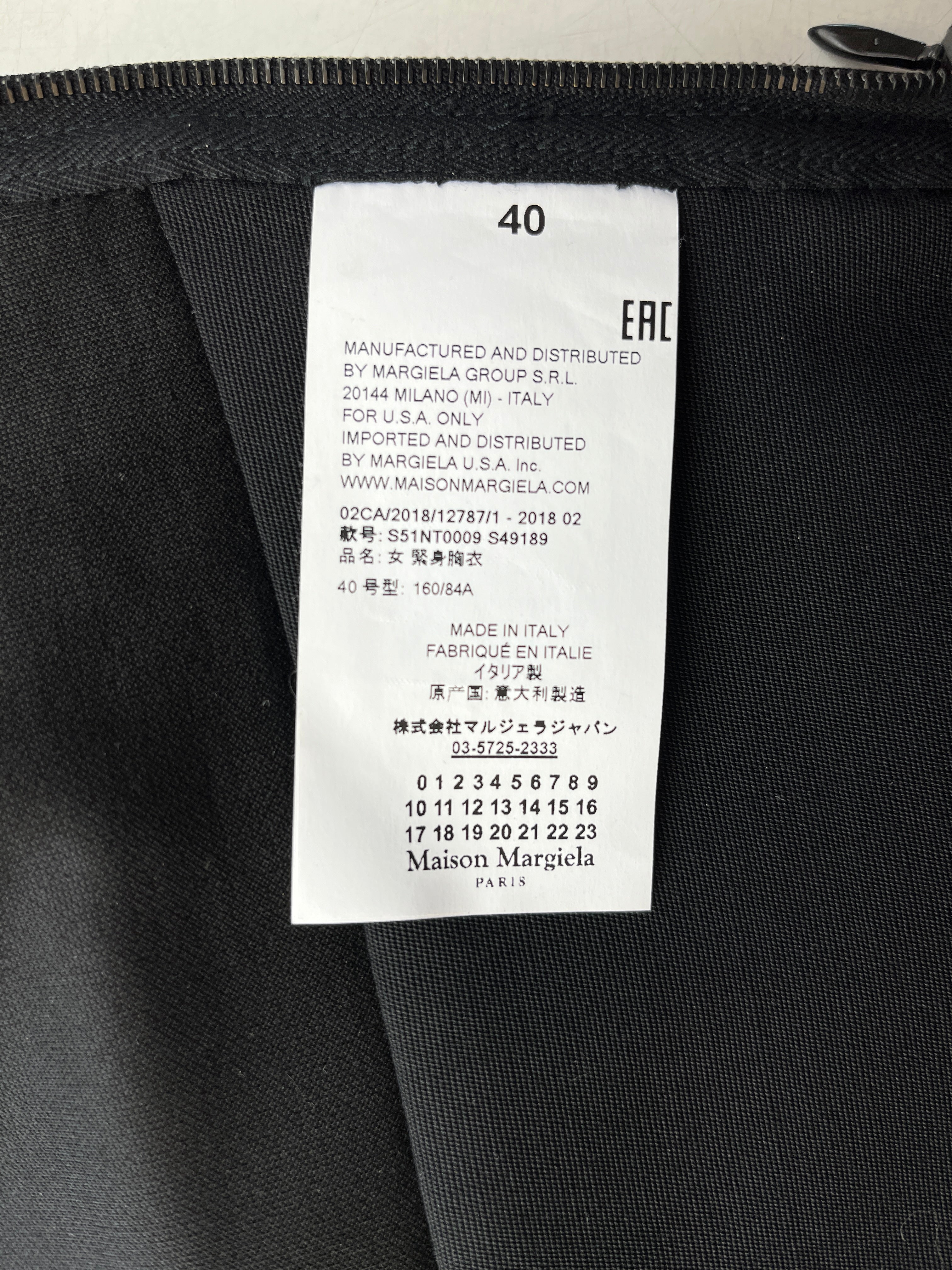 Maison Margiela/SL Blouse/40/Polyester/BLK/Double Strap Bustier Tank view 4