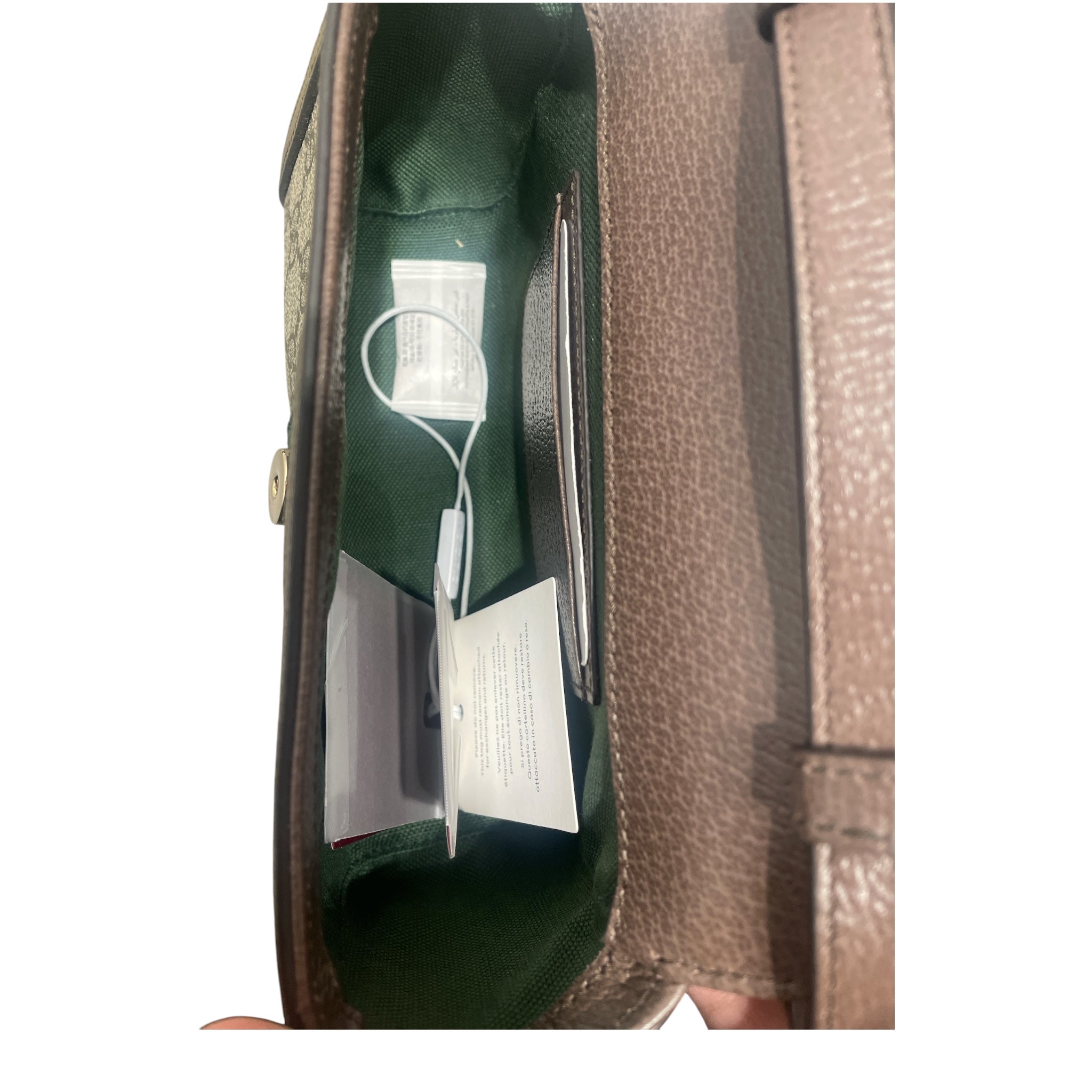 GUCCI/Cross Body Bag/Monogram/KHK/Ophidia GG Crossbody view 3