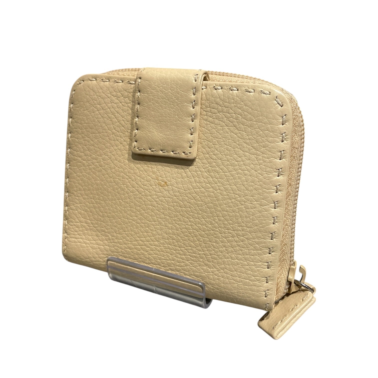 PRADA/Wallet/BEG/PEBBLED LEATHER ZIP AROUND view 2