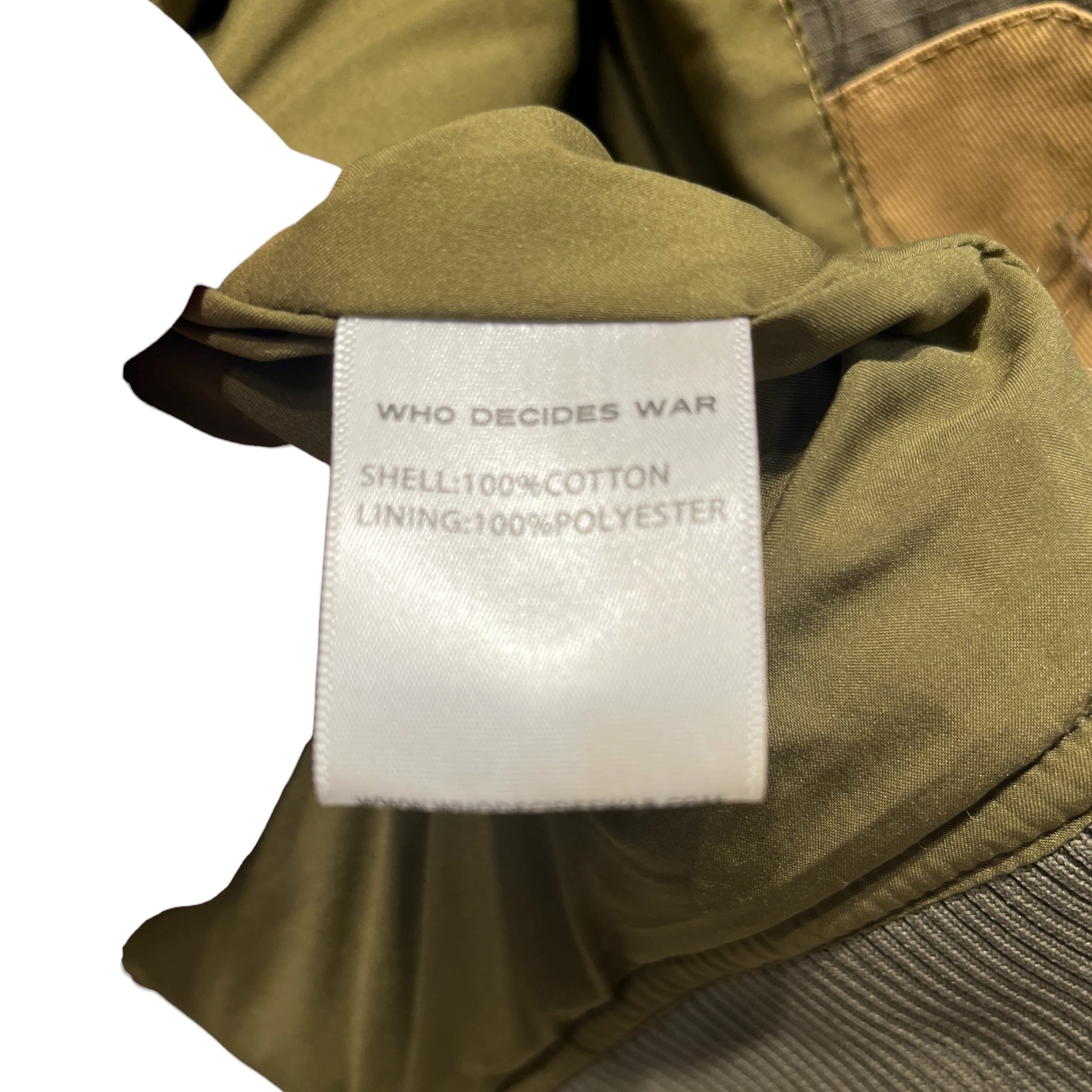 WHO DECIDES WAR/Jacket/XL/Cotton/GRN/ view 2
