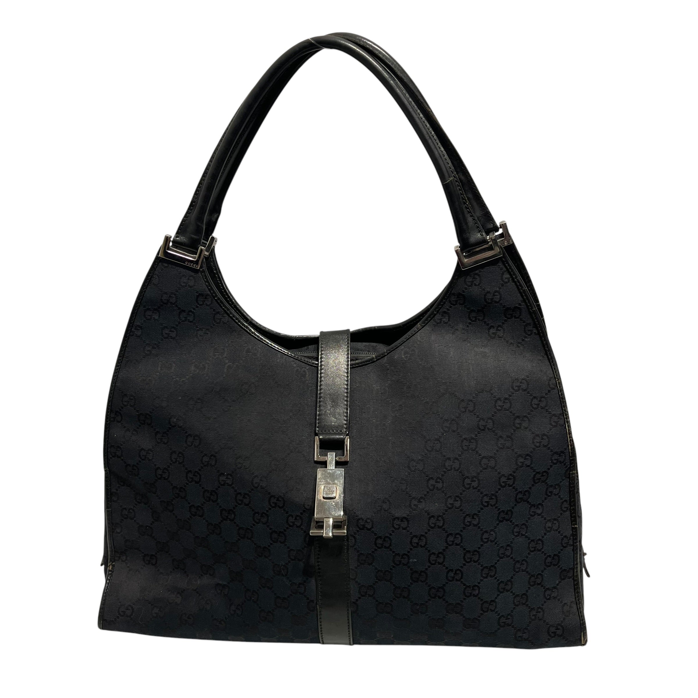 GUCCI/Tote Bag/Monogram/Cotton/BLK/019-0345-002122 view 1