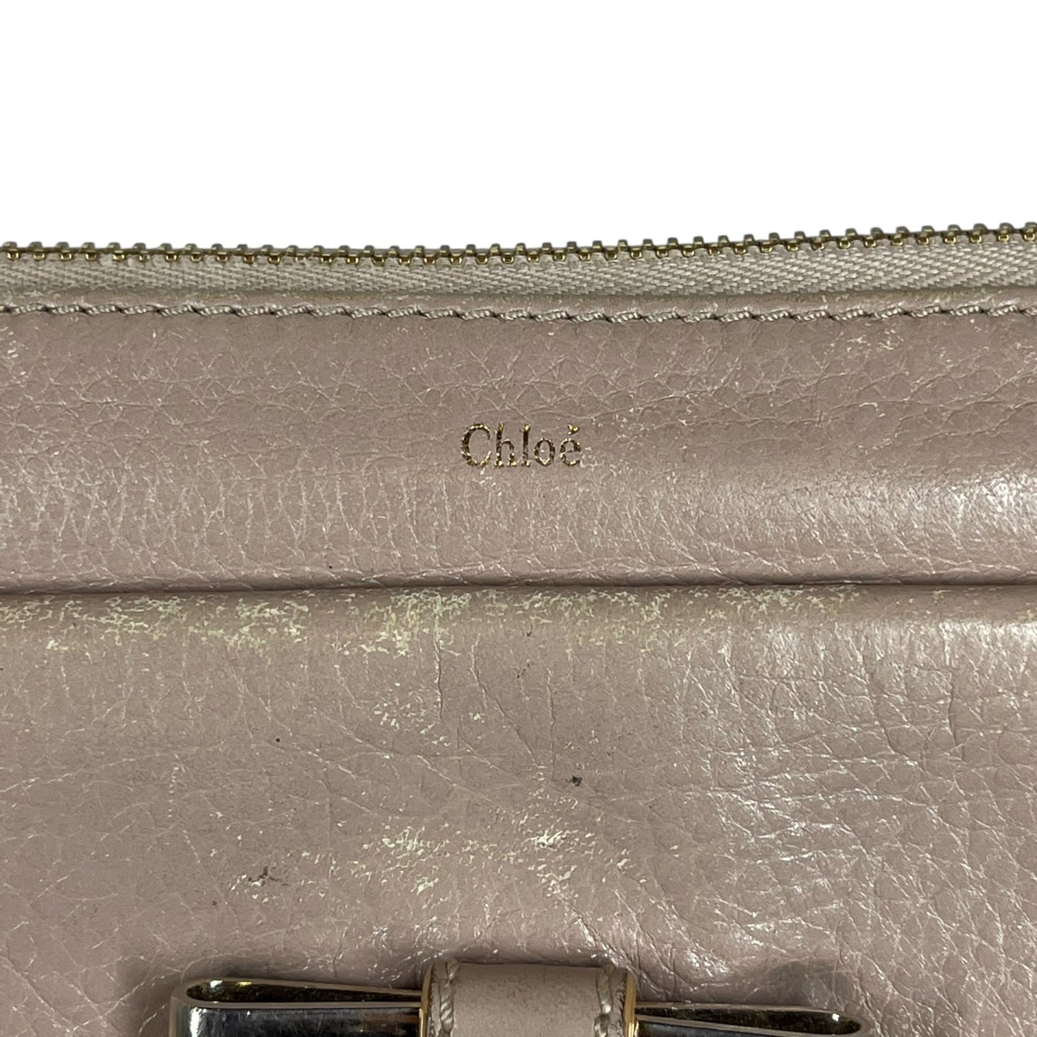 Chloe/Long Wallet/Leather/BEG/L's/Metal bow view 4
