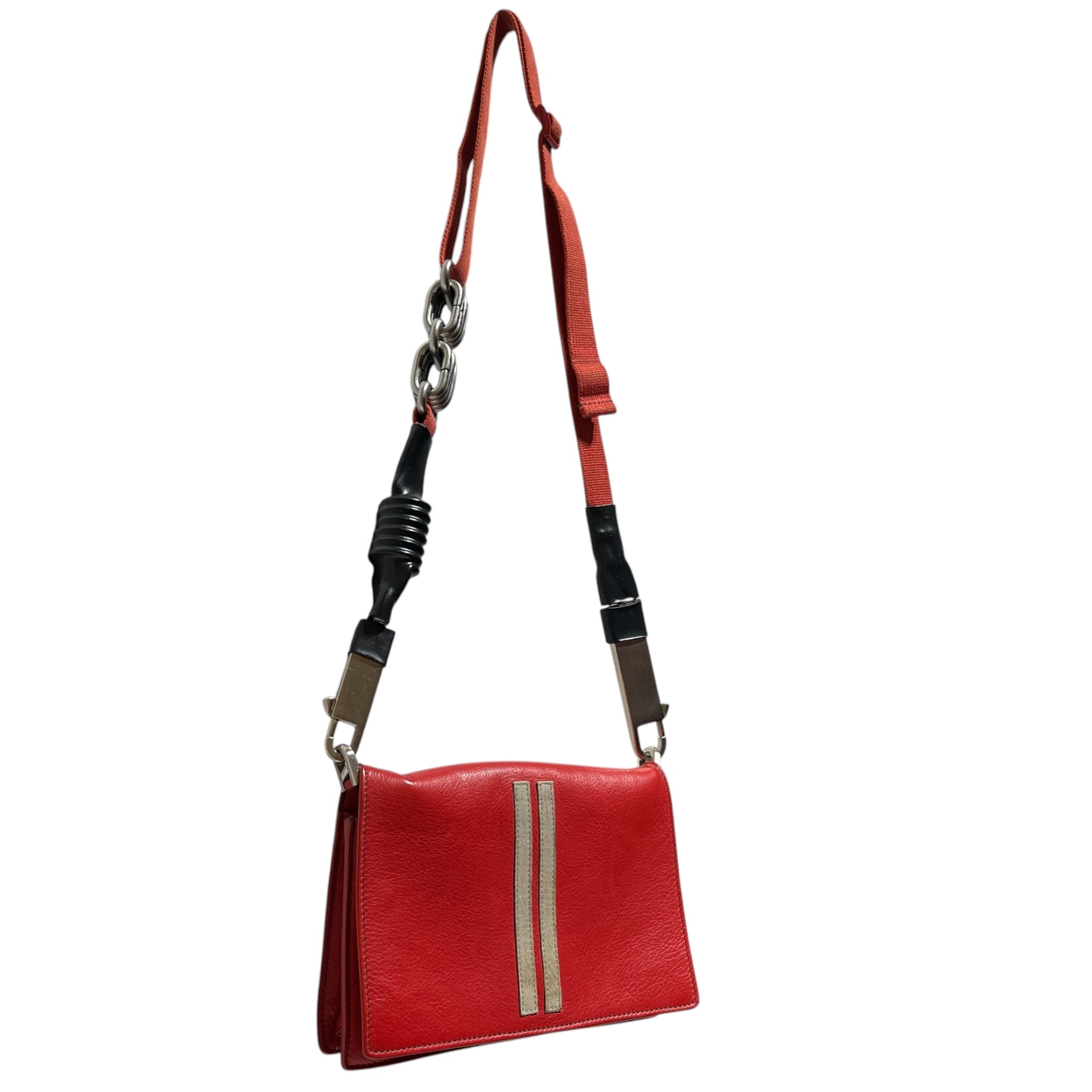 Rick Owens/Cross Body Bag/Leather/RED/ view 4