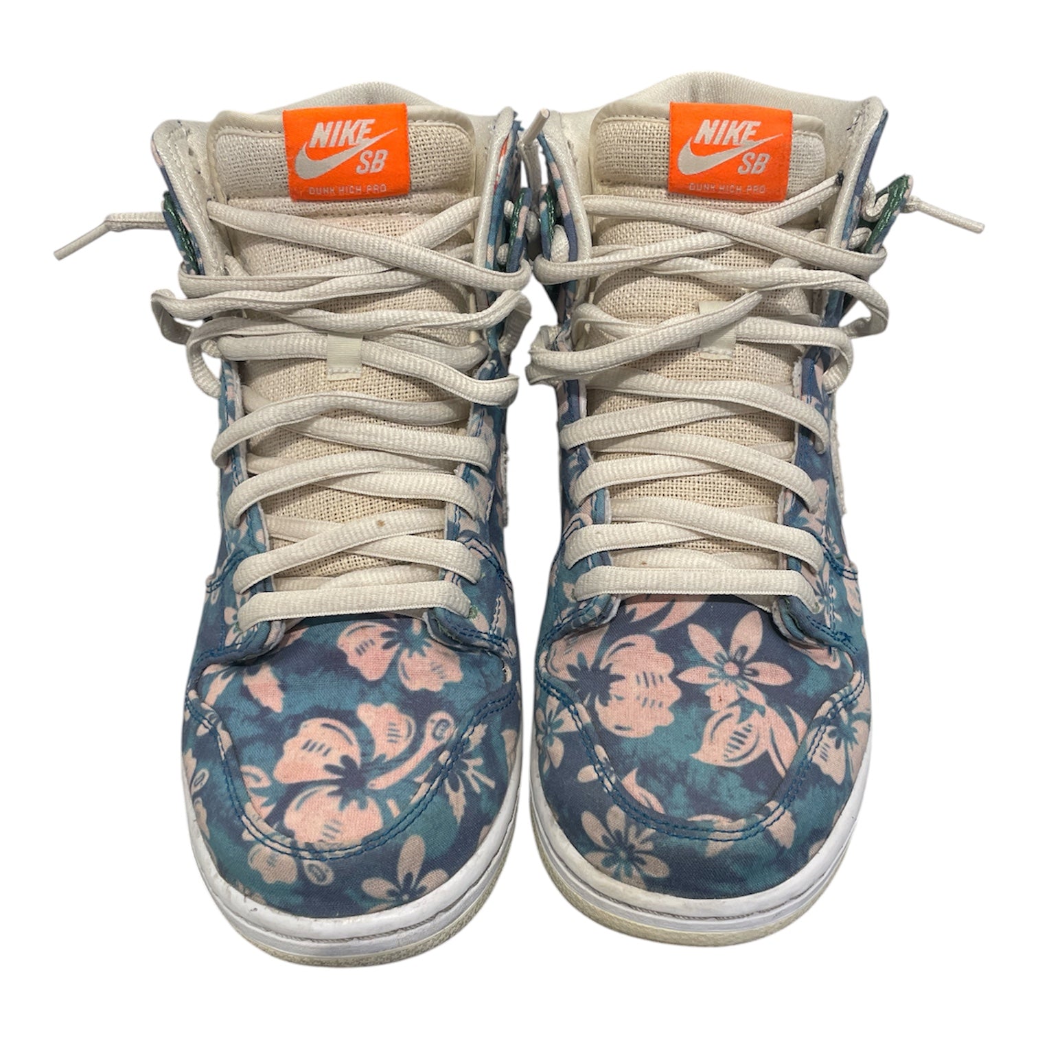 NIKE/DUNK HIGH PRO QS/Hi-Sneakers/US 9.5/Floral Pattern/Cotton/BLU/CZ2232-300 view 4