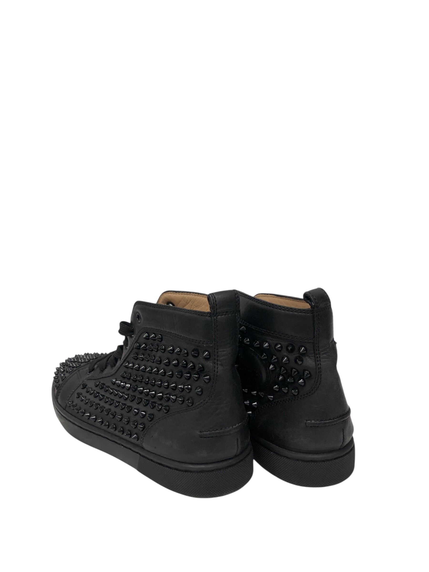 Christian Louboutin/Hi-Sneakers/US 10/Leather/BLK/High Spike Sneakers view 2