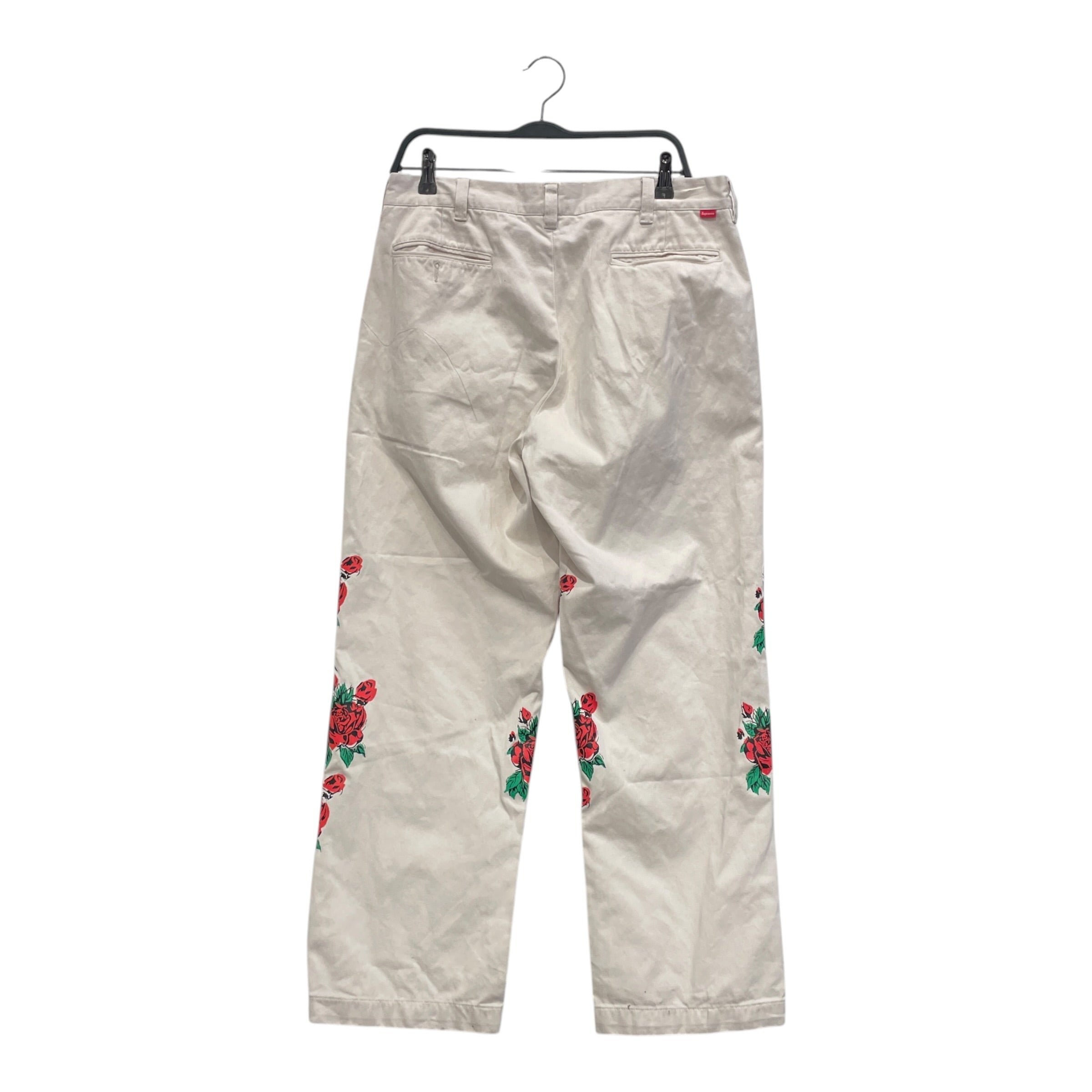 Supreme/Straight Pants/32/Cotton/WHT/AIR PLAIN ROSE view 2