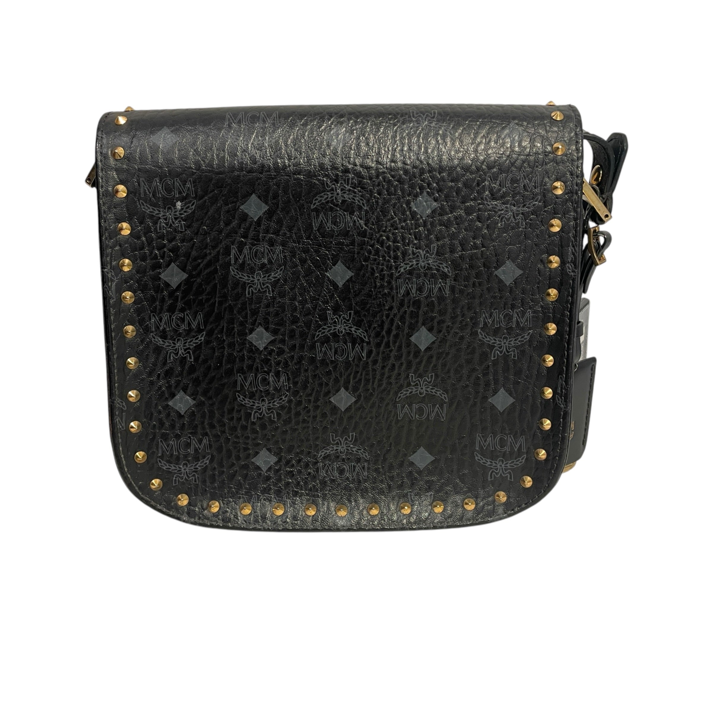 MCM/Cross Body Bag/Monogram/Leather/BLK/GLD HARDWARE BLK PINCH CLASP view 4