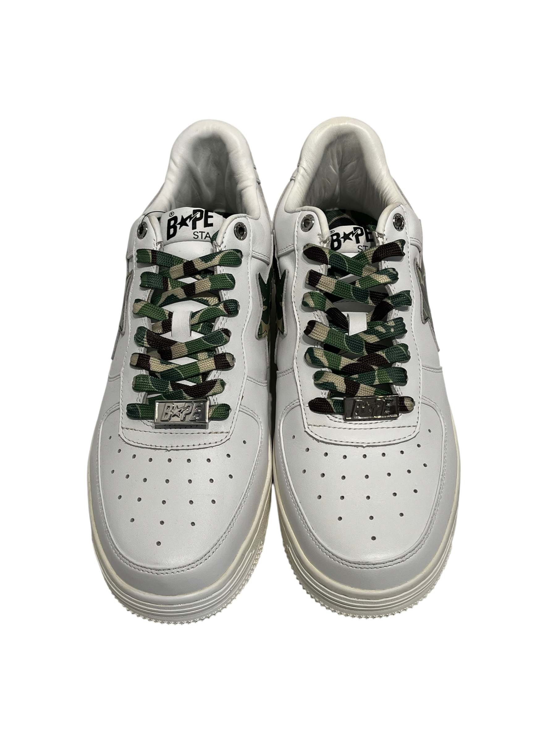 BAPE STA!/Low-Sneakers/US 11/Leather/WHT/Camo Star view 4