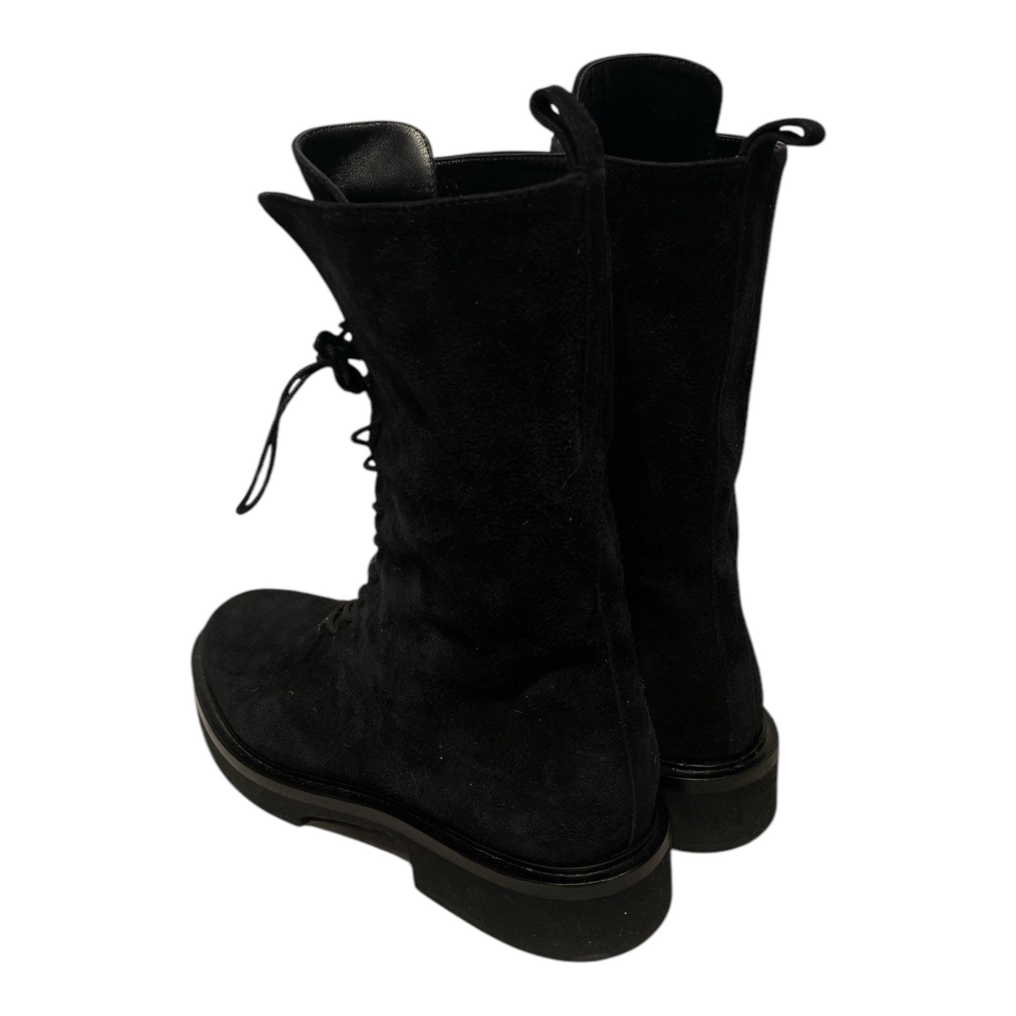 KHAITE/Lace Up Boots/EU 41/Suede/BLK/Combat Boots view 2