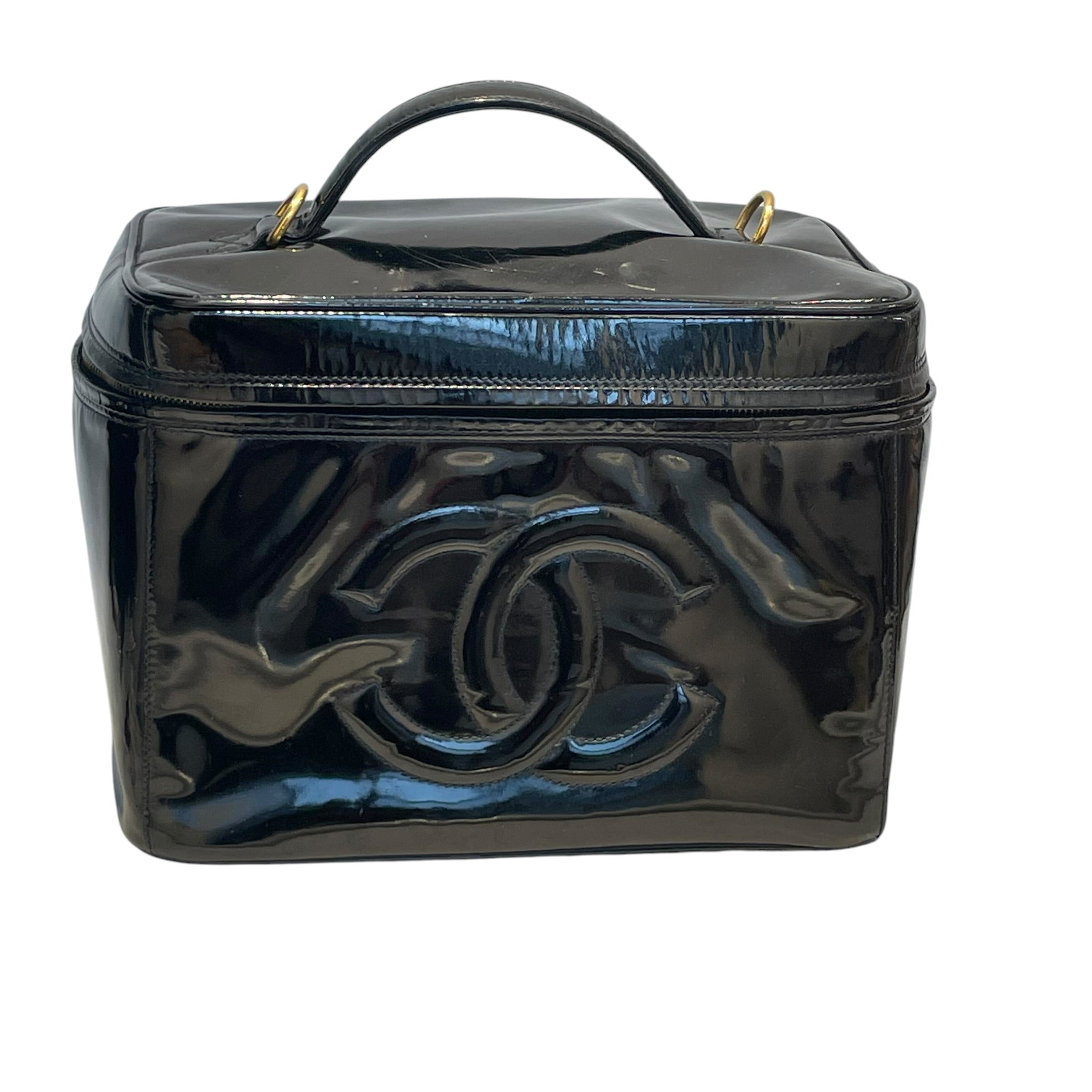 CHANEL/Bag/Leather/BLK/vanity case large cc view 1
