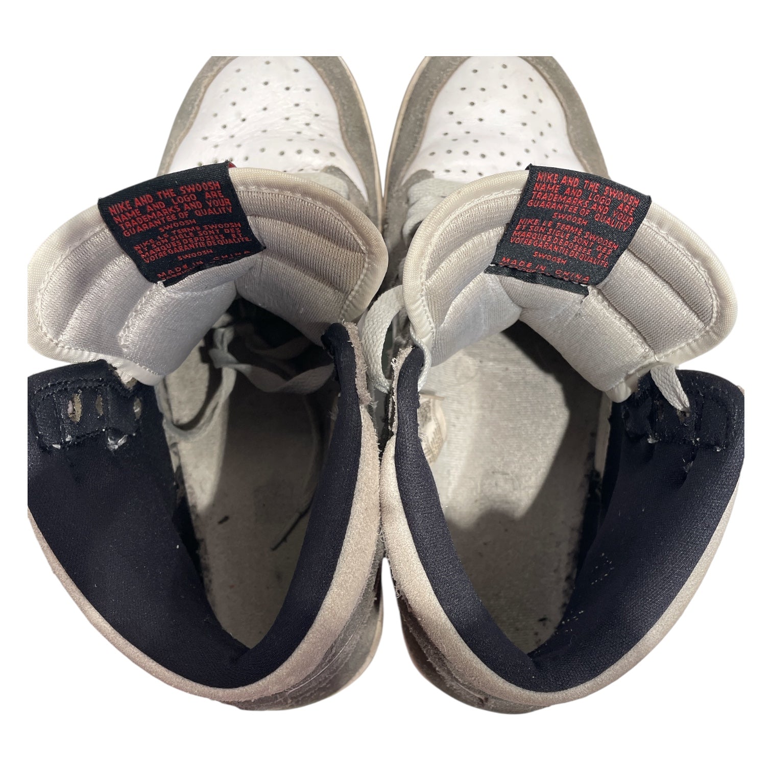 NIKE/Hi-Sneakers/US 11.5/Leather/GRY/JORDAN 1 WASHED BLACK view 3