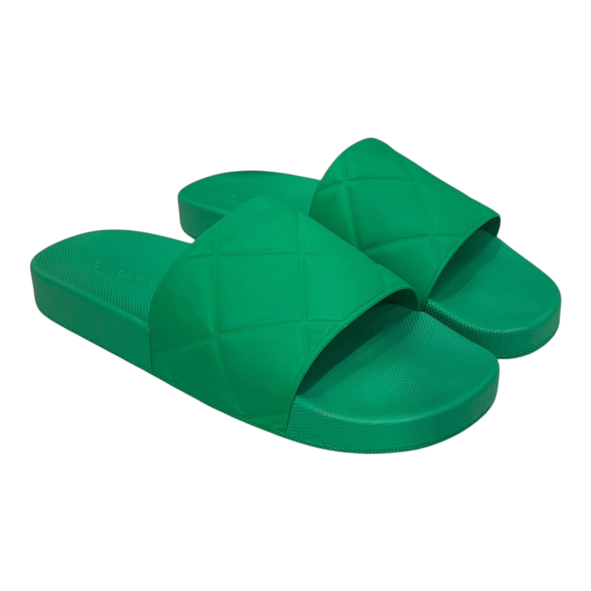 BOTTEGA VENETA/Sandals/EU 44/GRN/BOTTEGA V GRN RUBBER SLIDE view 1