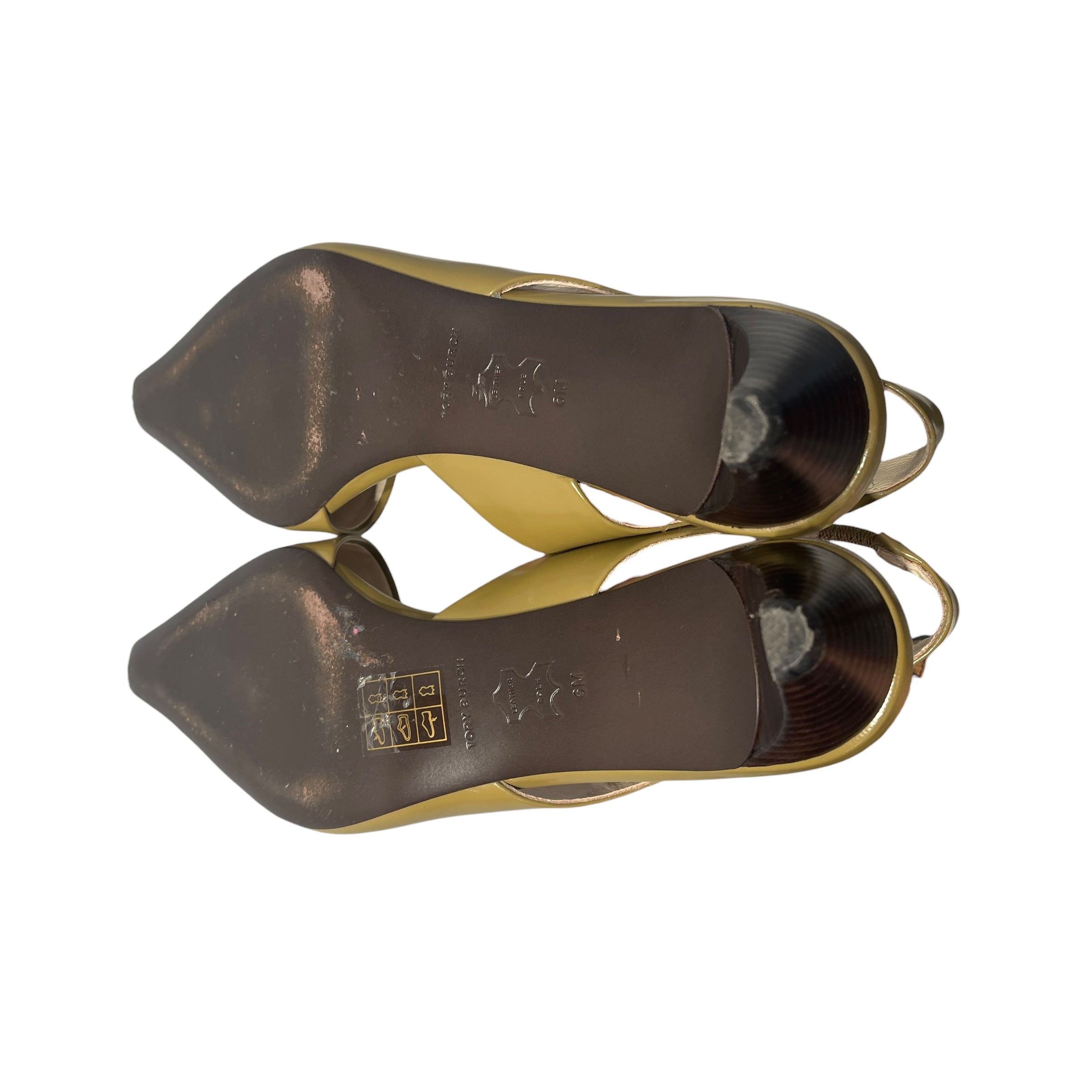 TORY BURCH/Heels/US 6/Leather/KHK/OLIVE PIERCED TOE SLINGBACK view 21