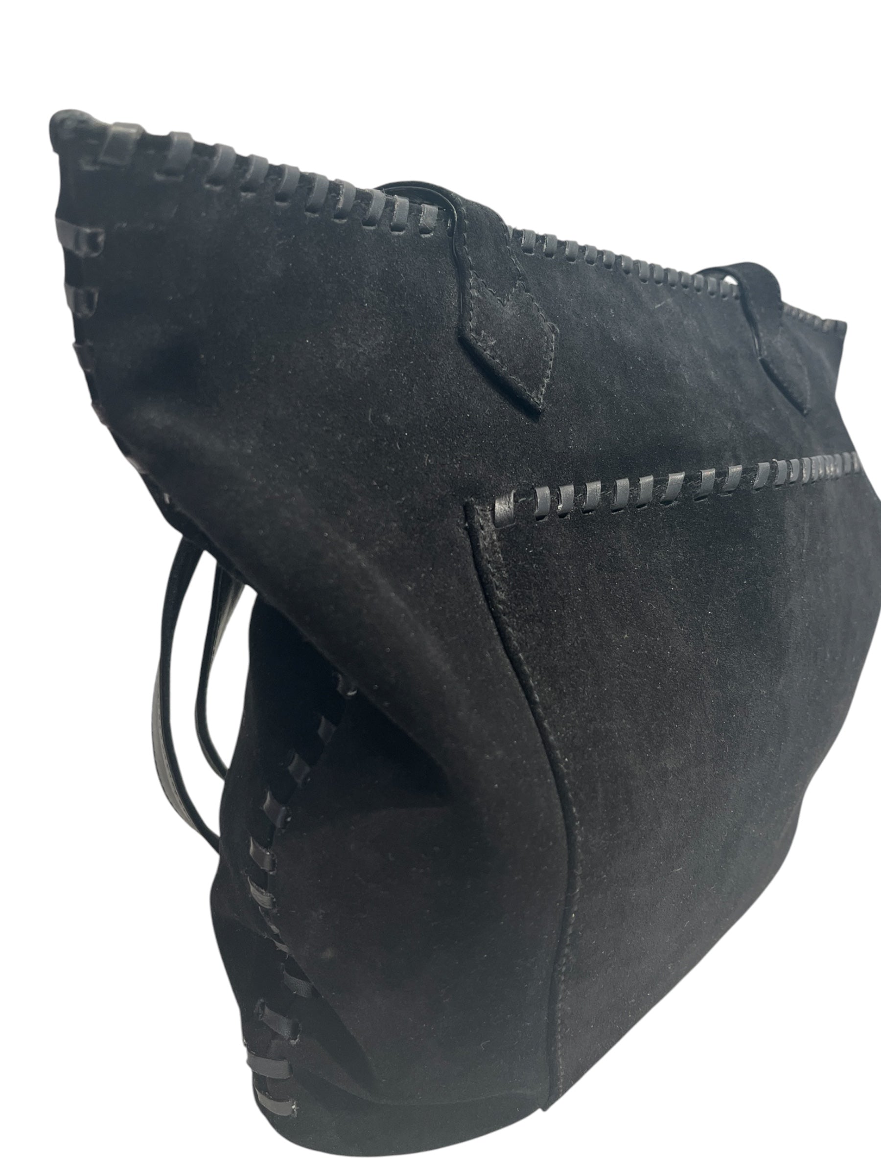 YVES SAINT LAURENT/Tote Bag/Suede/BLK/SUEDE TOTE view 3