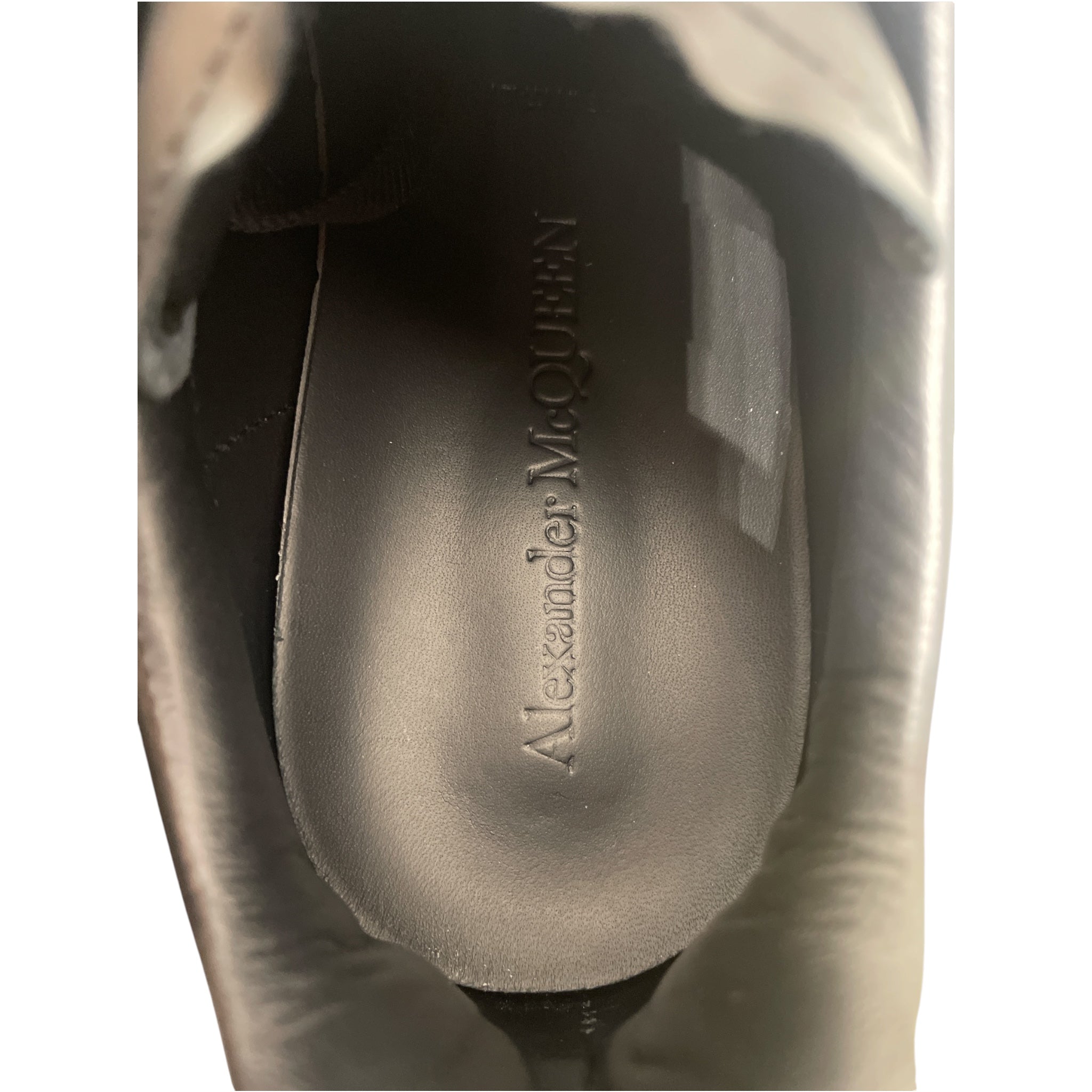 Alexander McQueen/Low-Sneakers/EU 40/Leather/BLK/all black view 3
