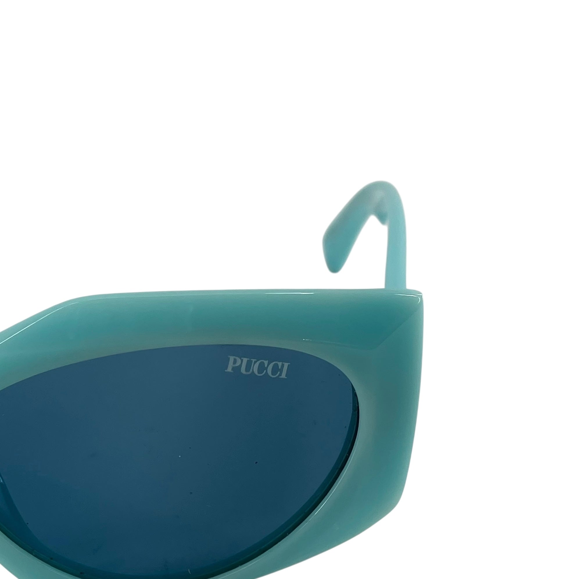 EMILIO PUCCI/Sunglasses/Plastic/BLU/Oval/TURQUOISE FISH ON ARMS view 7