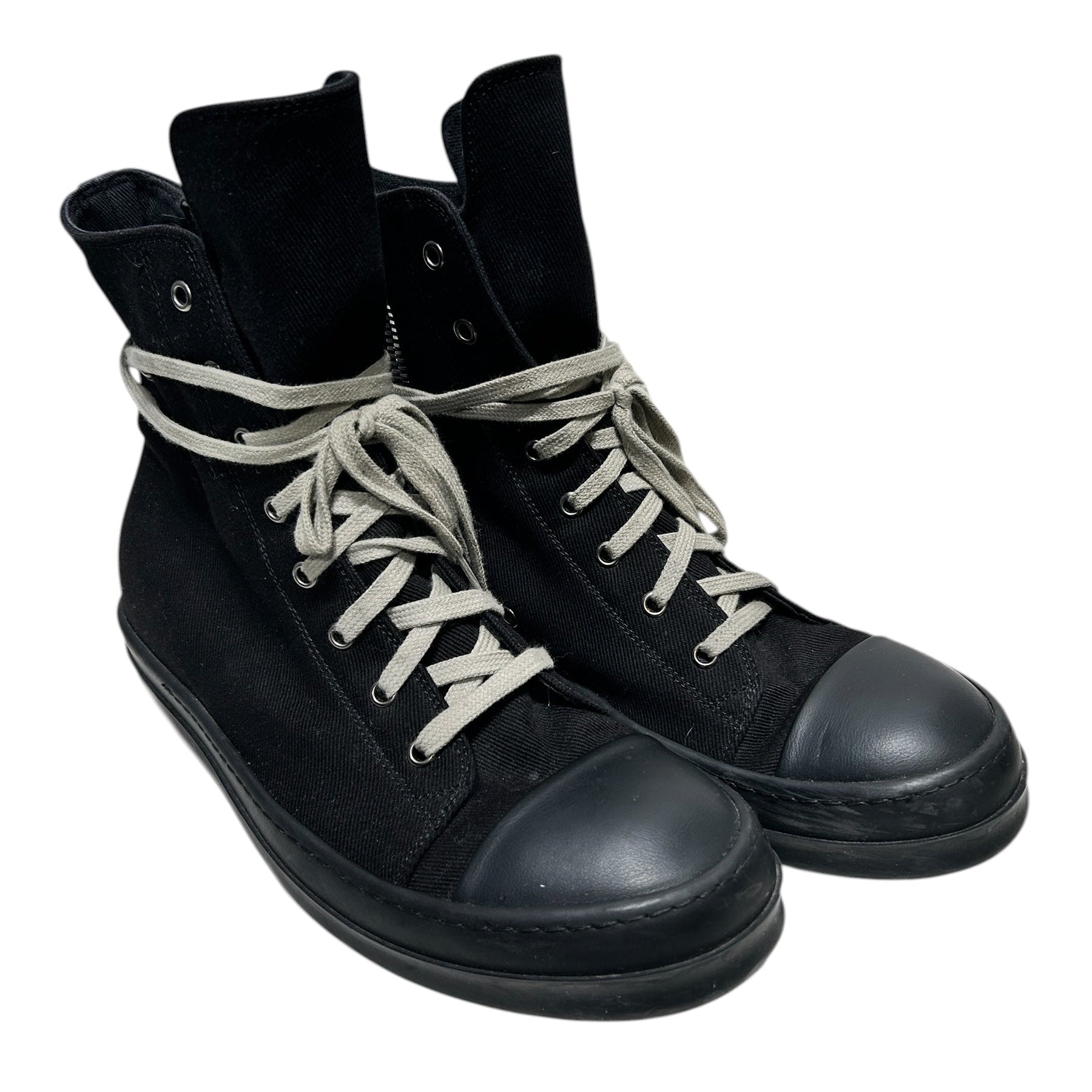 Rick Owens/Hi-Sneakers/EU 43/Denim/BLK/ramones drkshdw all black view 1