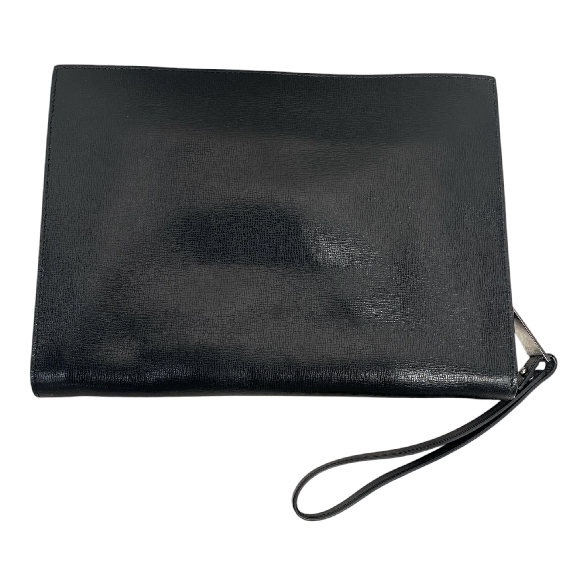 BOTTEGA VENETA/Pouch/Leather/BLK/Embossed Pouch BLK+SLV view 2