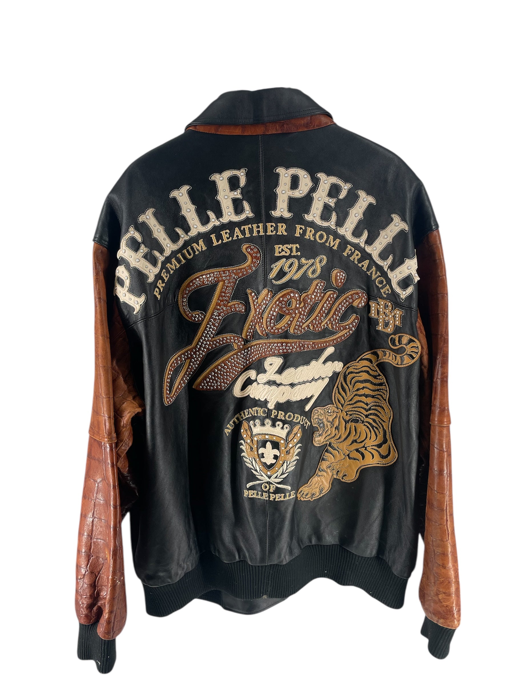 Pelle Pelle/Leather Jkt/56/Leather/BLK/EXOTIC 1978 LEATHER EMBROIDERY view 2