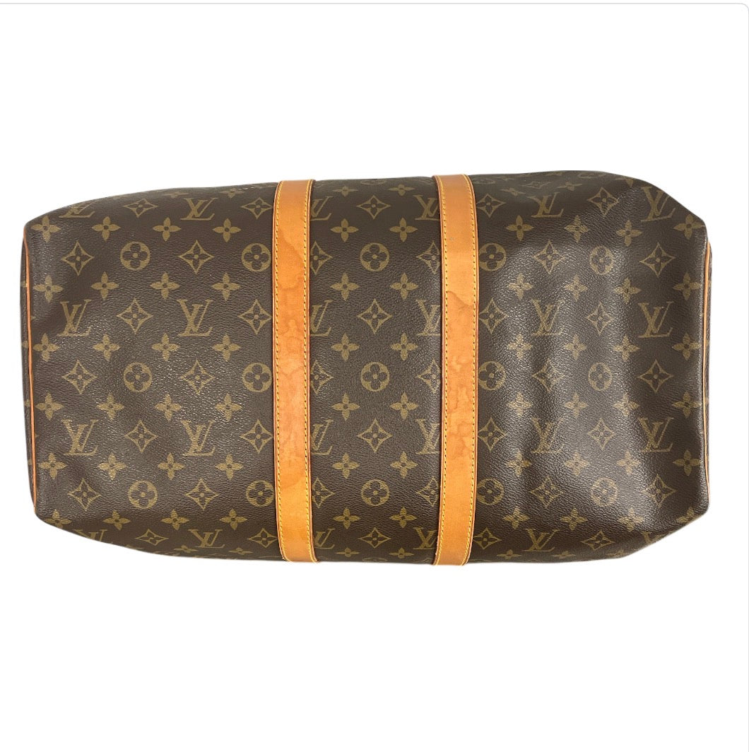 LOUIS VUITTON/Bag/Monogram/Leather/BRW/LV KEEPALL DUFFLE BAG view 3