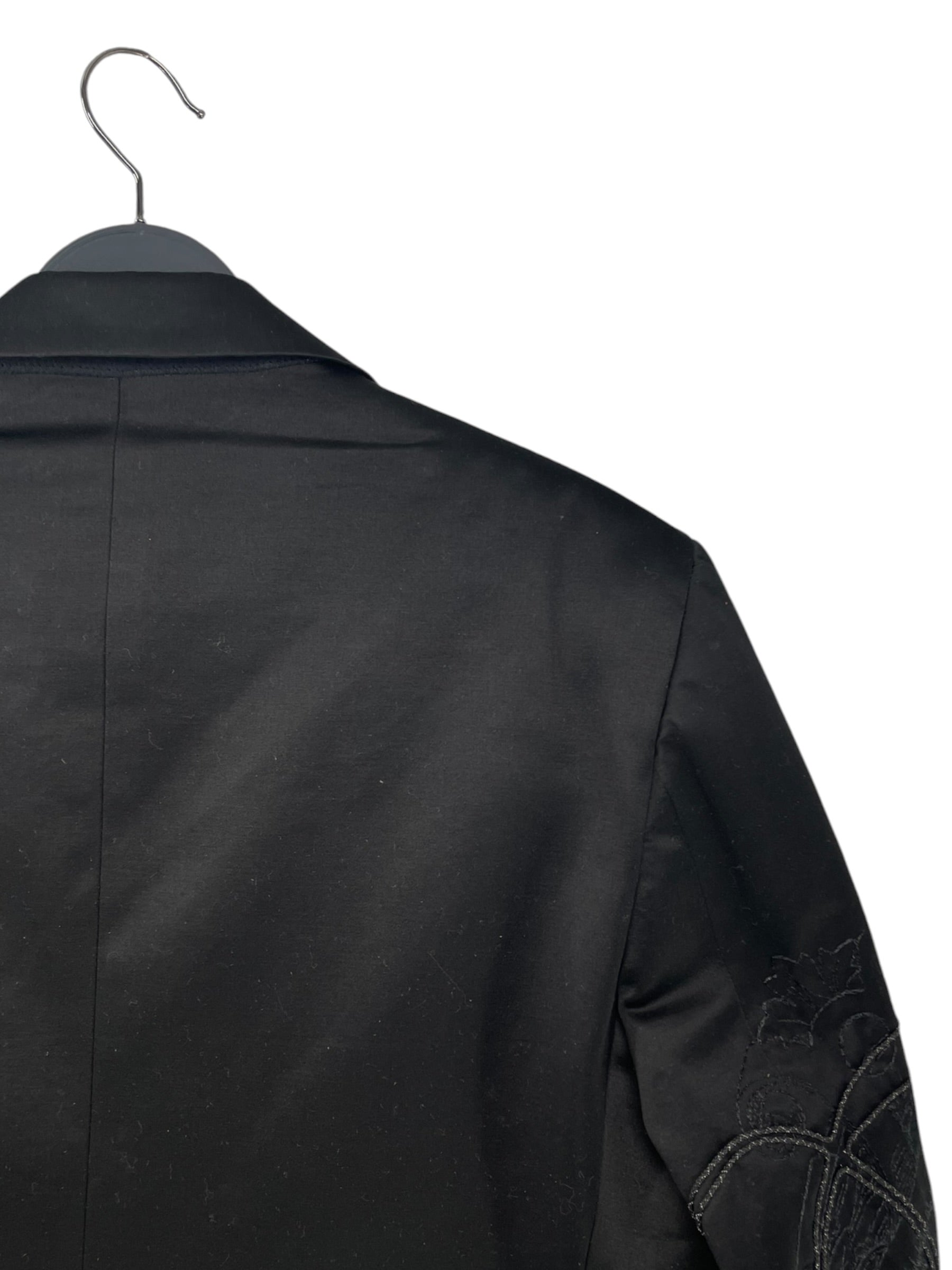 ETRO/Tailored Jkt/54/Cotton/BLK/All Over Print/EMBROIDER SLEEVES 2-BUTTON view 4