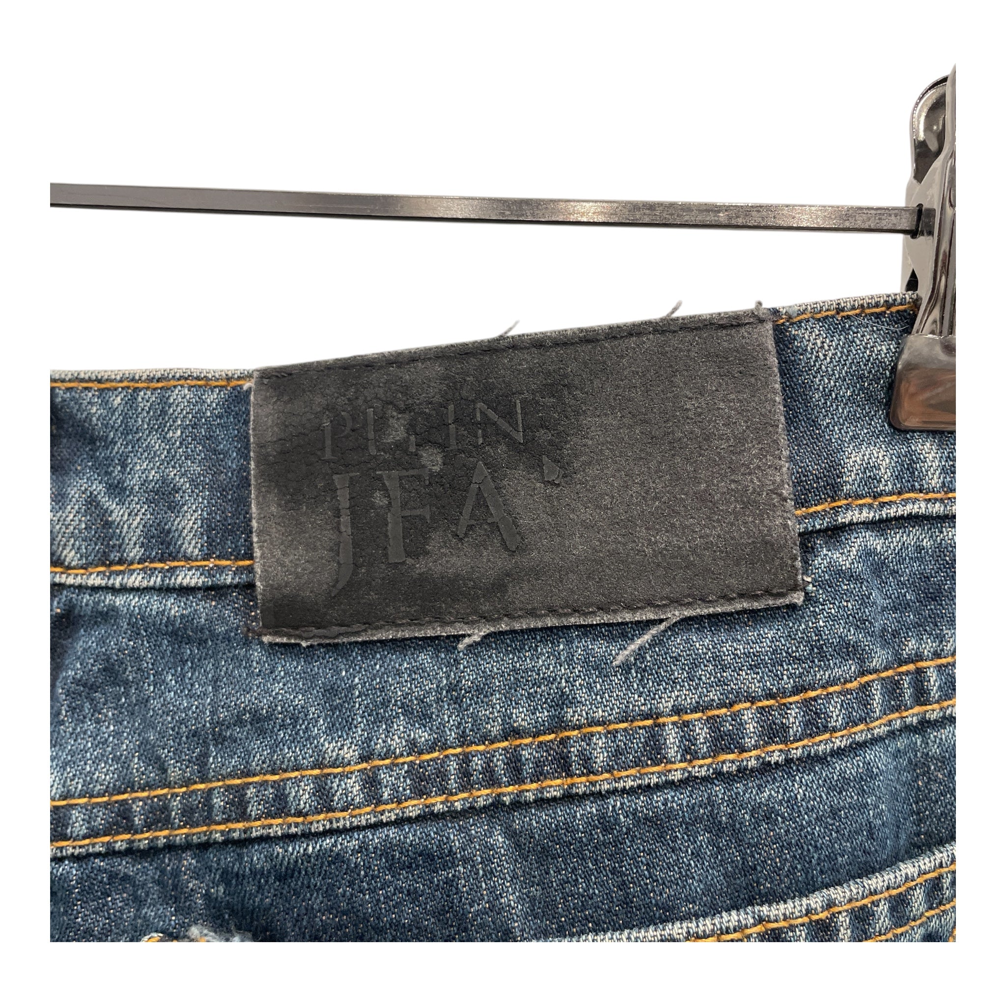 PLEIN SUD/Bottoms/Denim/NVY/RIPPED/FLARE view 4