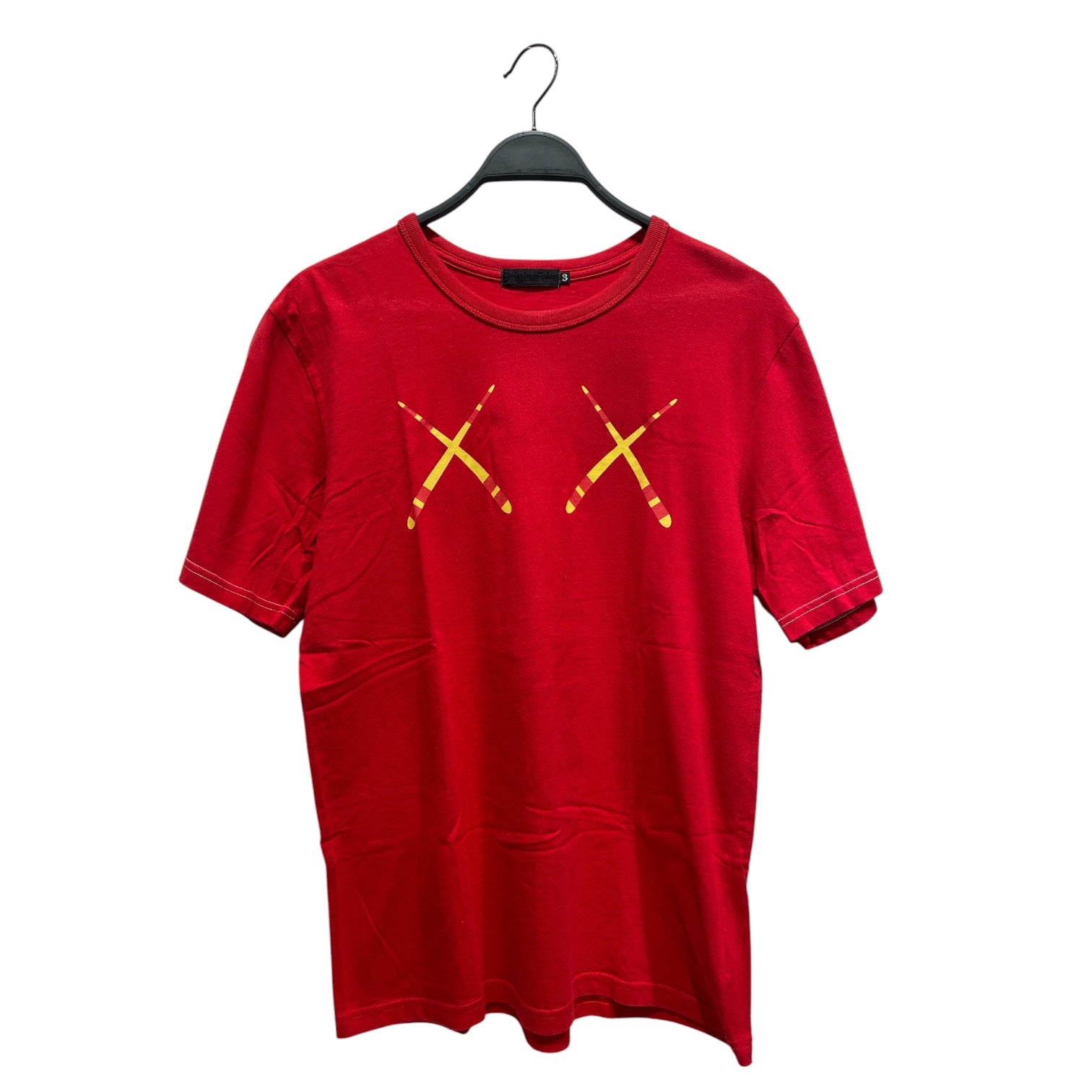 Original Fake/T-Shirt/3/Cotton/RED/Kaws X's view 1
