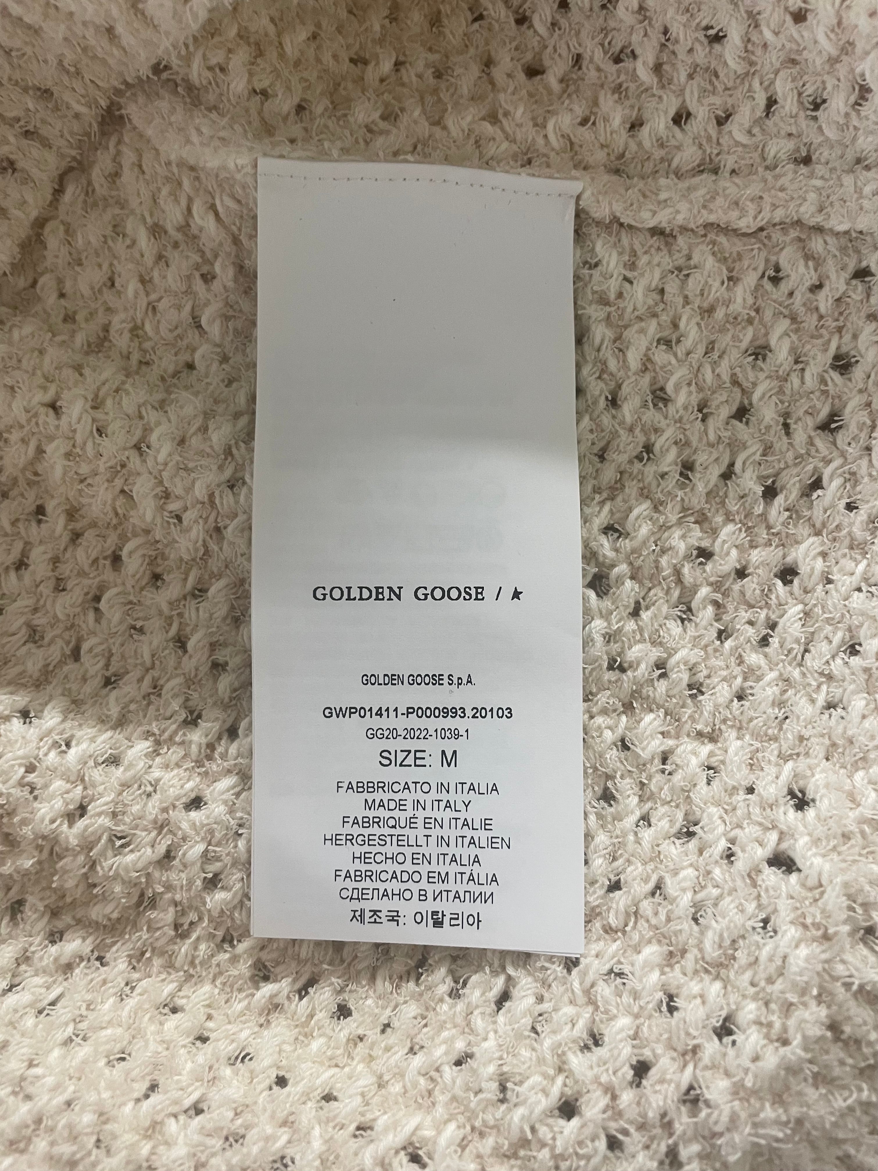 GOLDEN GOOSE/Knitted Vest/M/Cotton/CRM/KNIT TOP GWENDOLINE CREW view 5