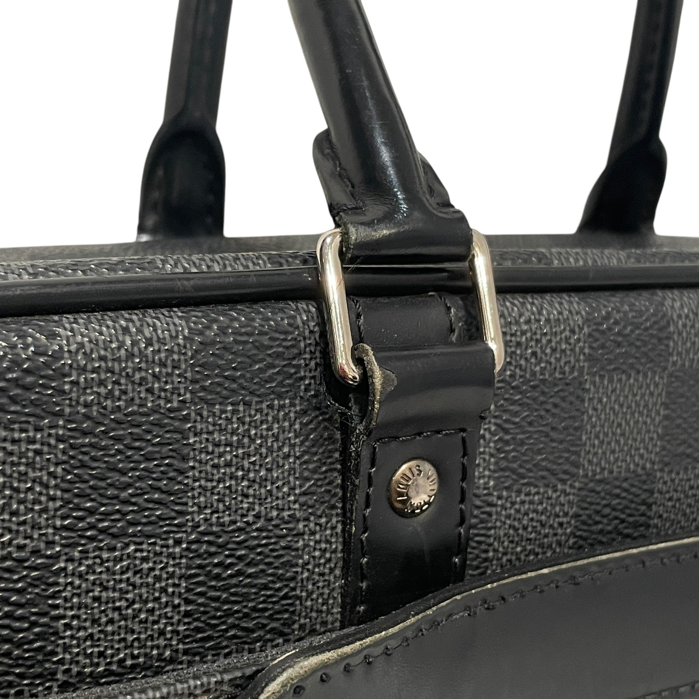 LOUIS VUITTON/Briefcase/Monogram/Leather/BLK/Porte-Documents Voyage Damier view 6