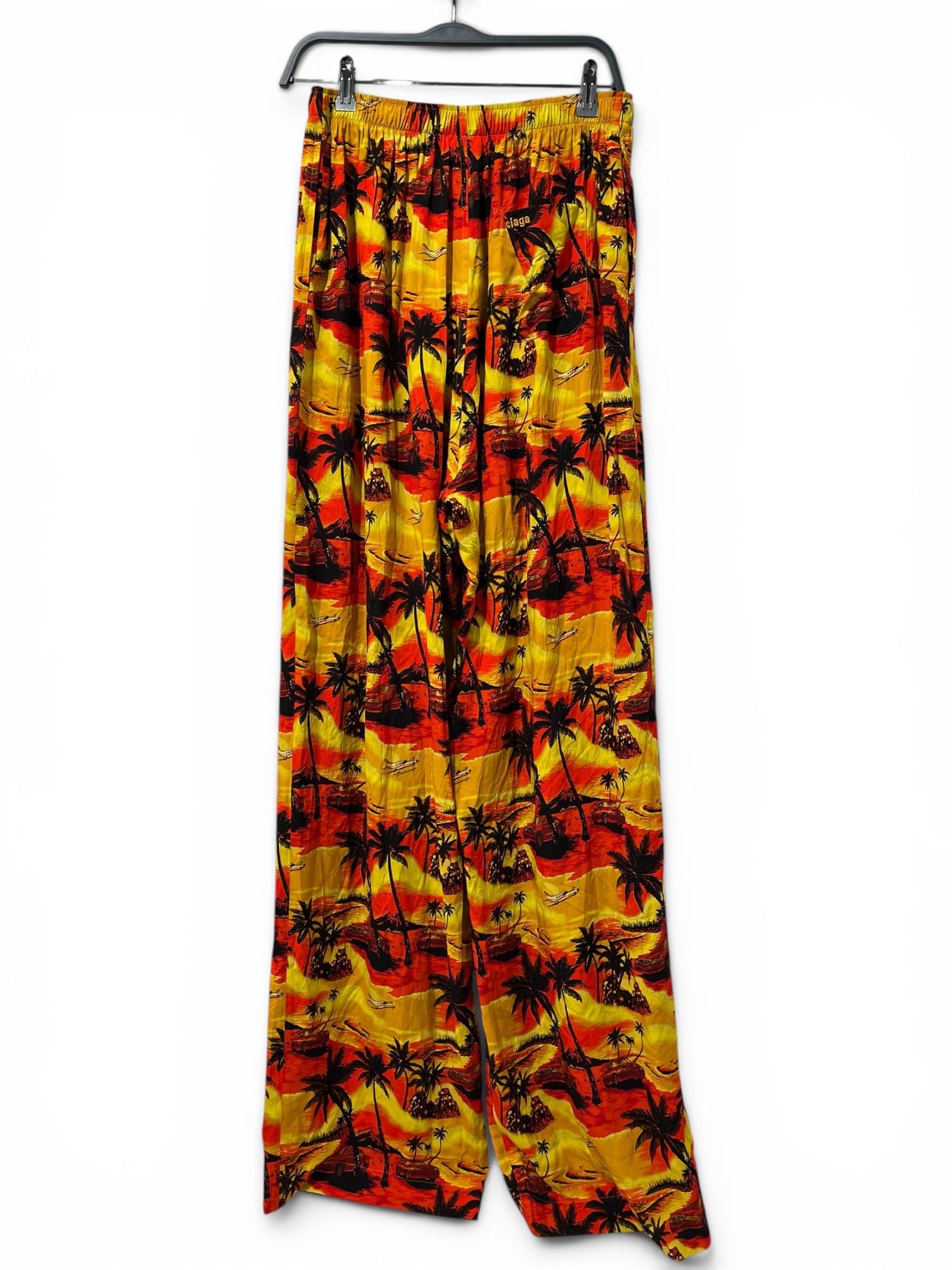 BALENCIAGA/Pants/38/Cotton/RED/All Over Print/BEACH PRINT PAJAMA PANTS view 2
