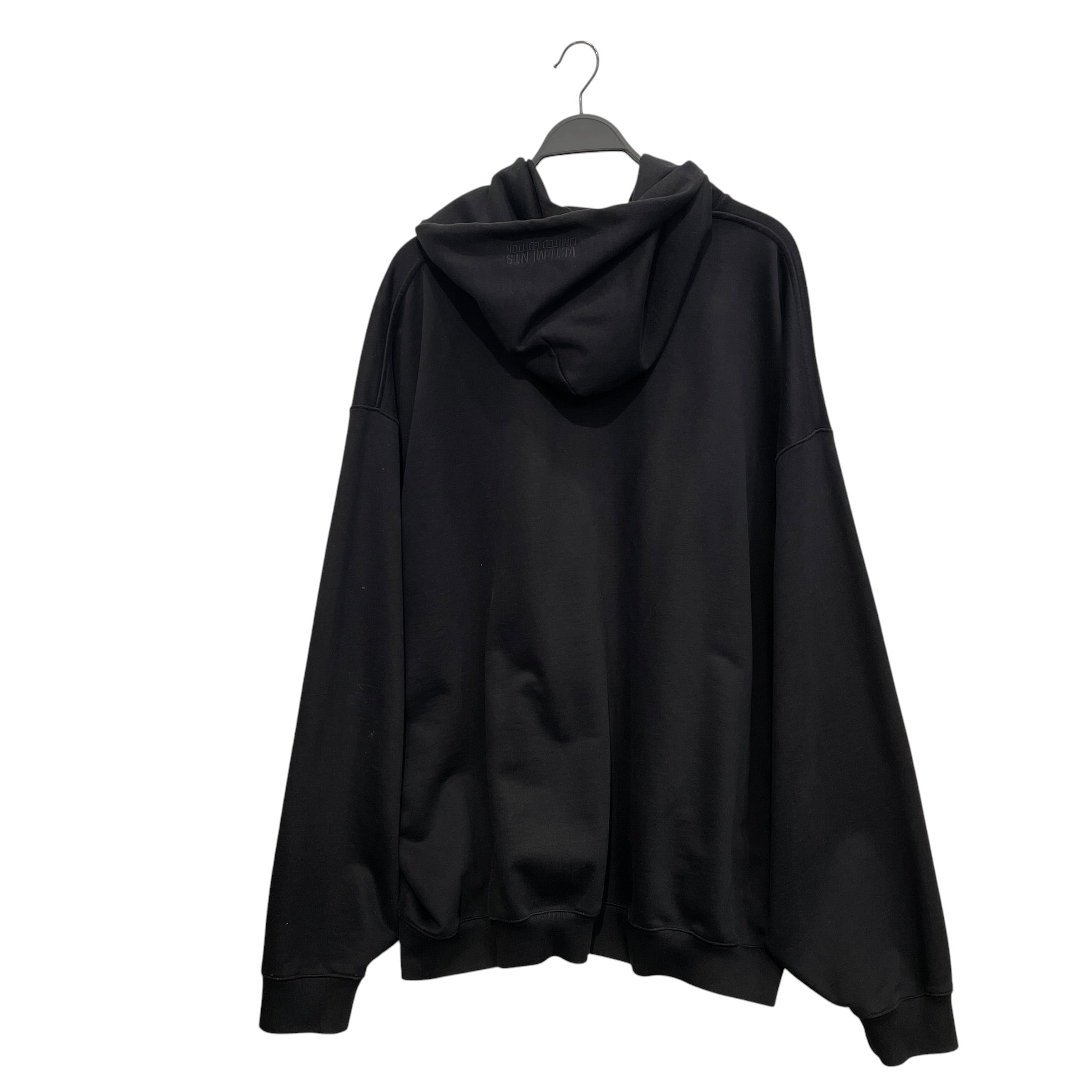 VETEMENTS/Hoodie/L/Cotton/BLK/REVERSIBLE HOODIE view 2