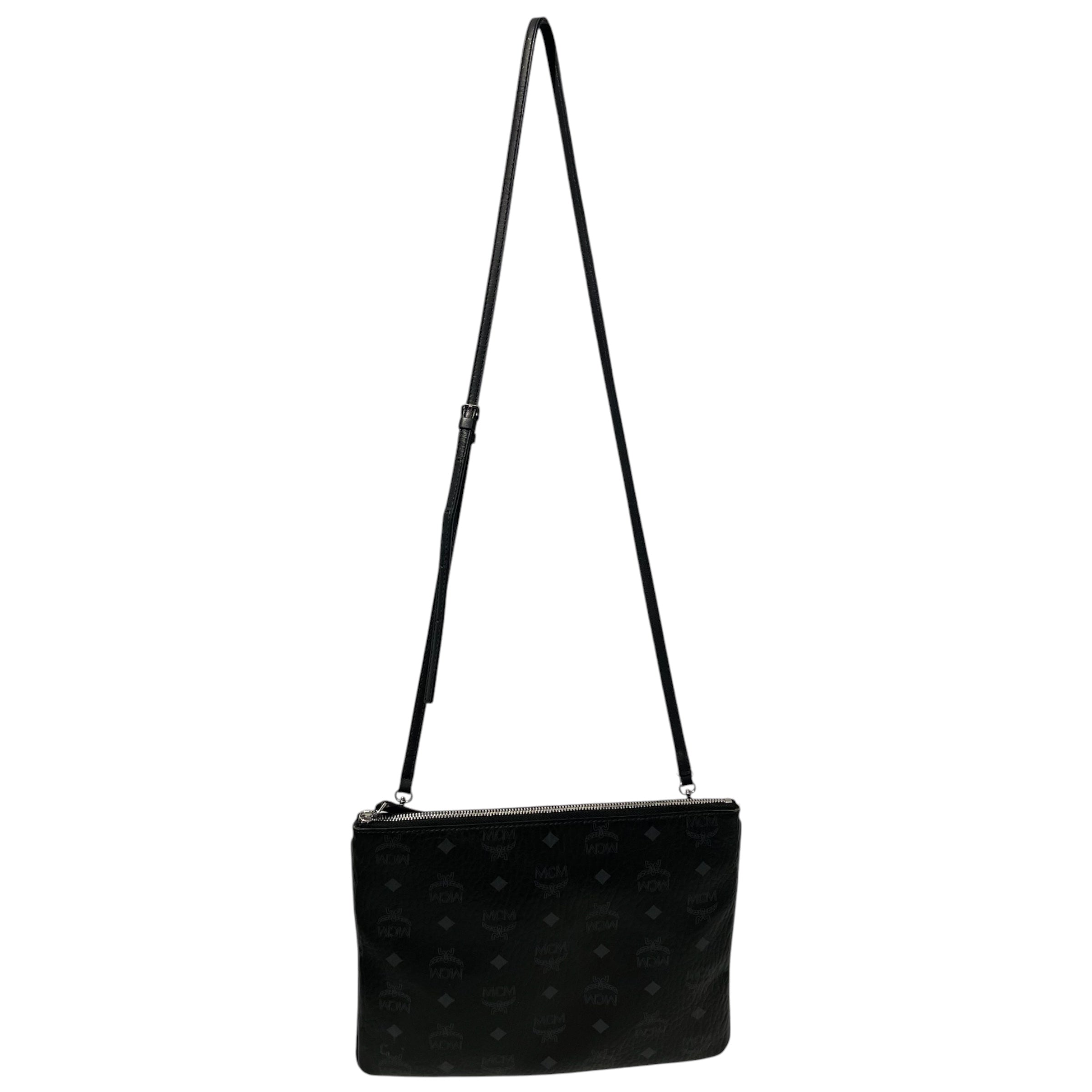 MCM/Cross Body Bag/Monogram/Leather/BLK/ view 2