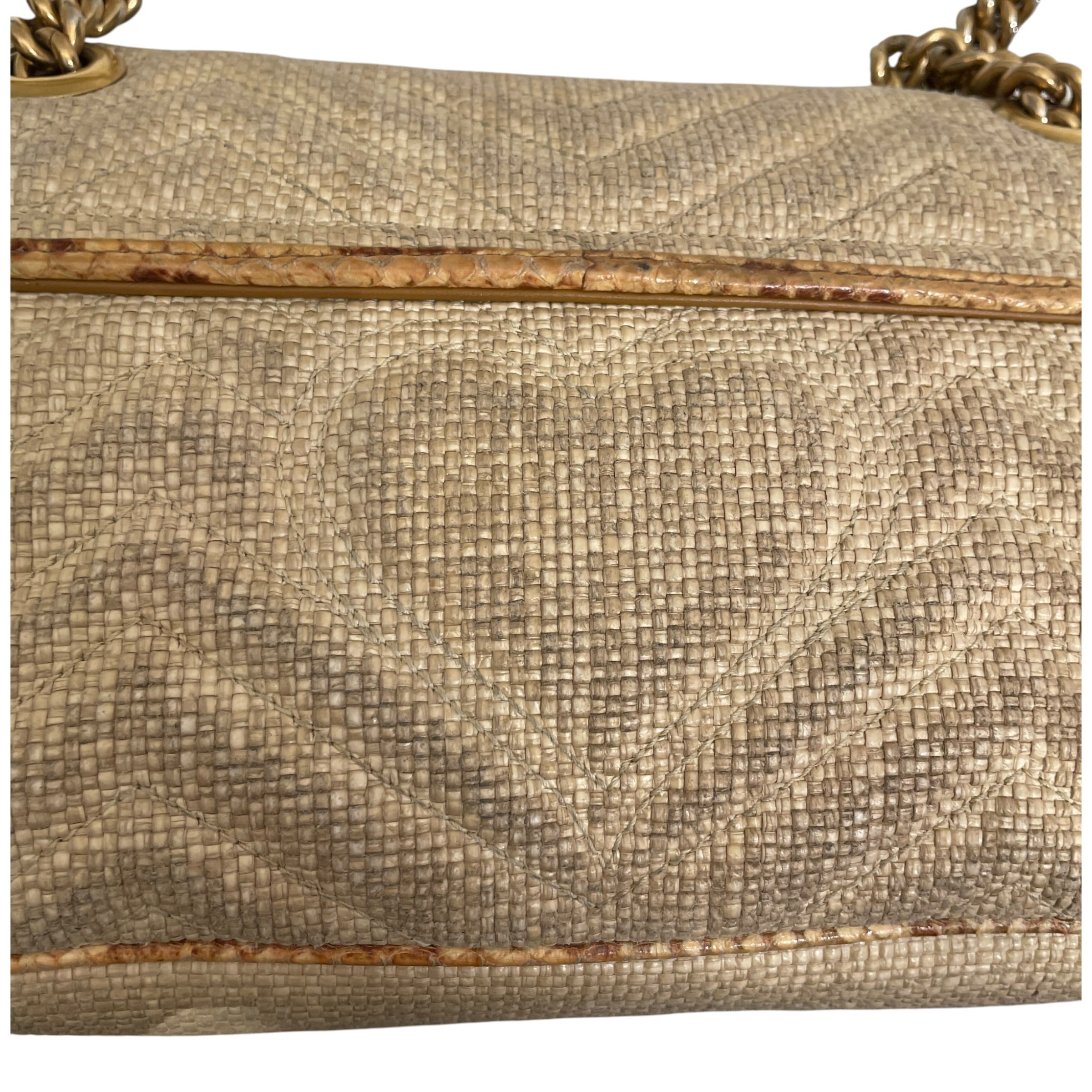 GUCCI/Cross Body Bag/Cotton/BEG/MARMONT RAFFIA view 6