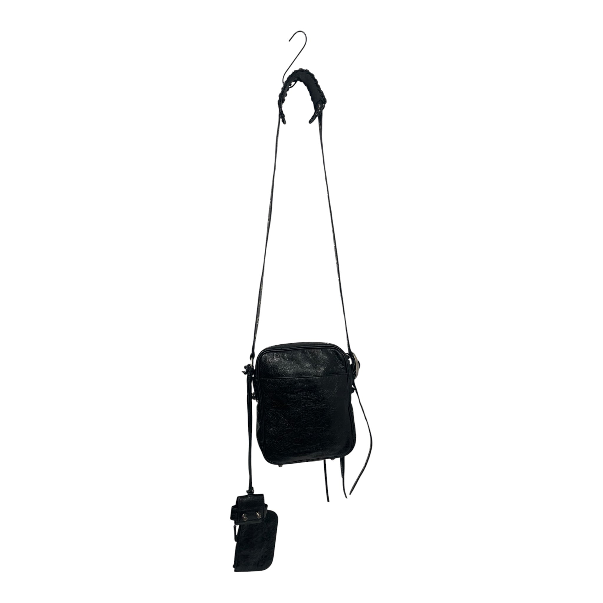 BALENCIAGA/Cross Body Bag/Leather/BLK/ view 2