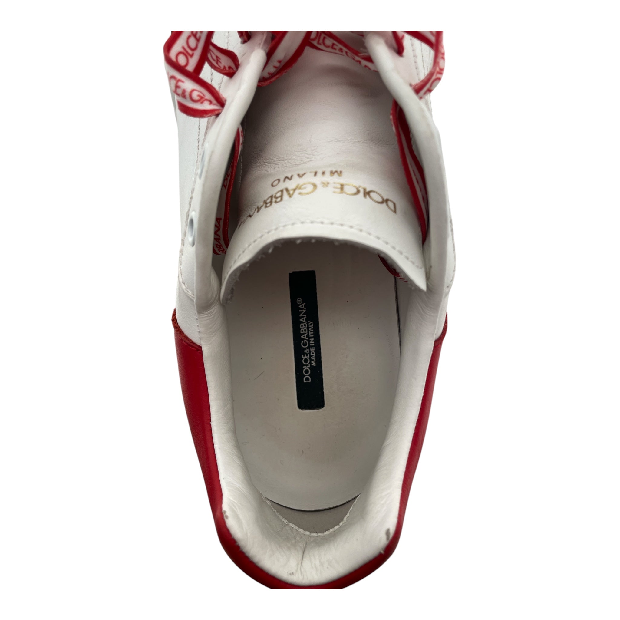 DOLCE&GABBANA/Low-Sneakers/US 9/Leather/WHT/Daymaster RED?WHT Sneaker view 3