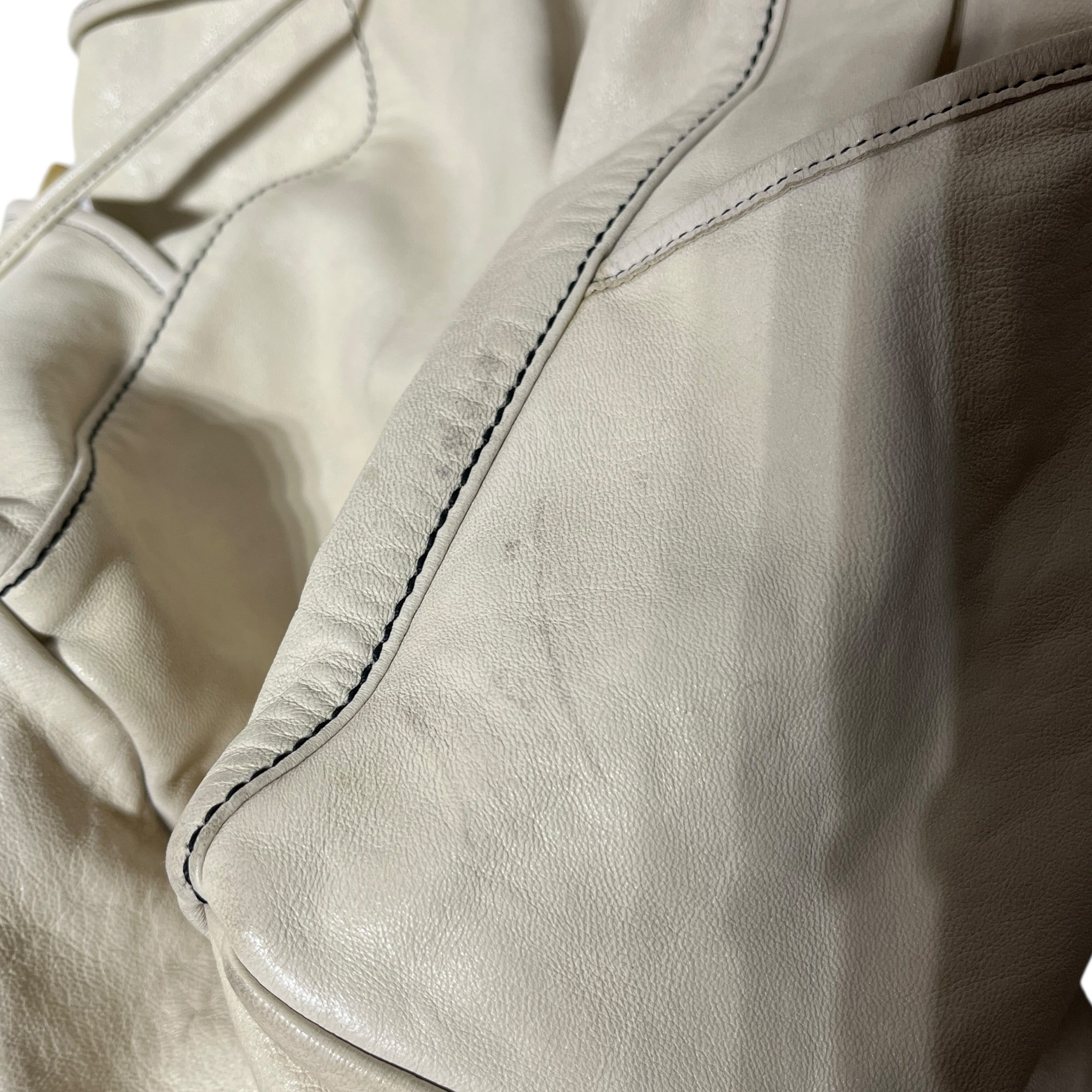 BALENCIAGA/Cross Body Bag/Leather/WHT/drawstring view 8