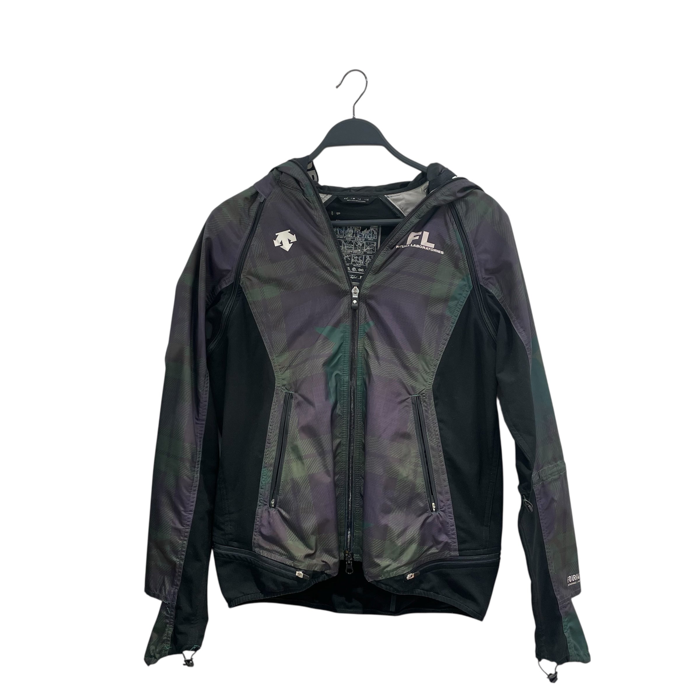 FUTURA LABORATORIES/Quilted Jkt/M/Nylon/NVY/Single Breasted/Plaid/ view 1