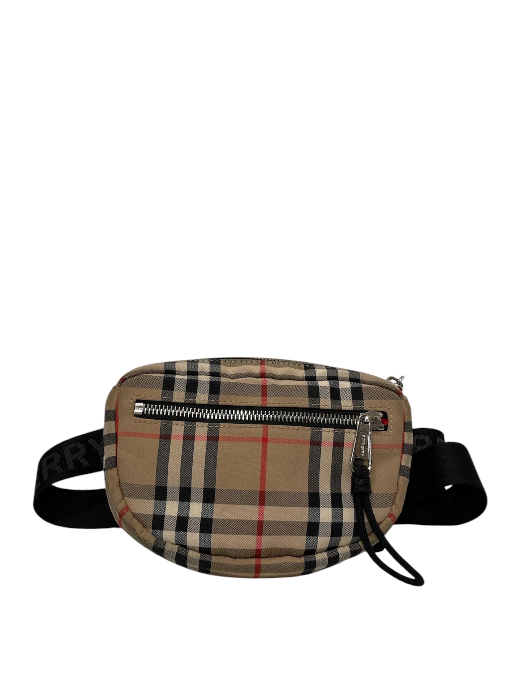 BURBERRY/Fanny Pack/Glen Check/Cotton/CML/Small Cannon Belt Buckle Strap view 1