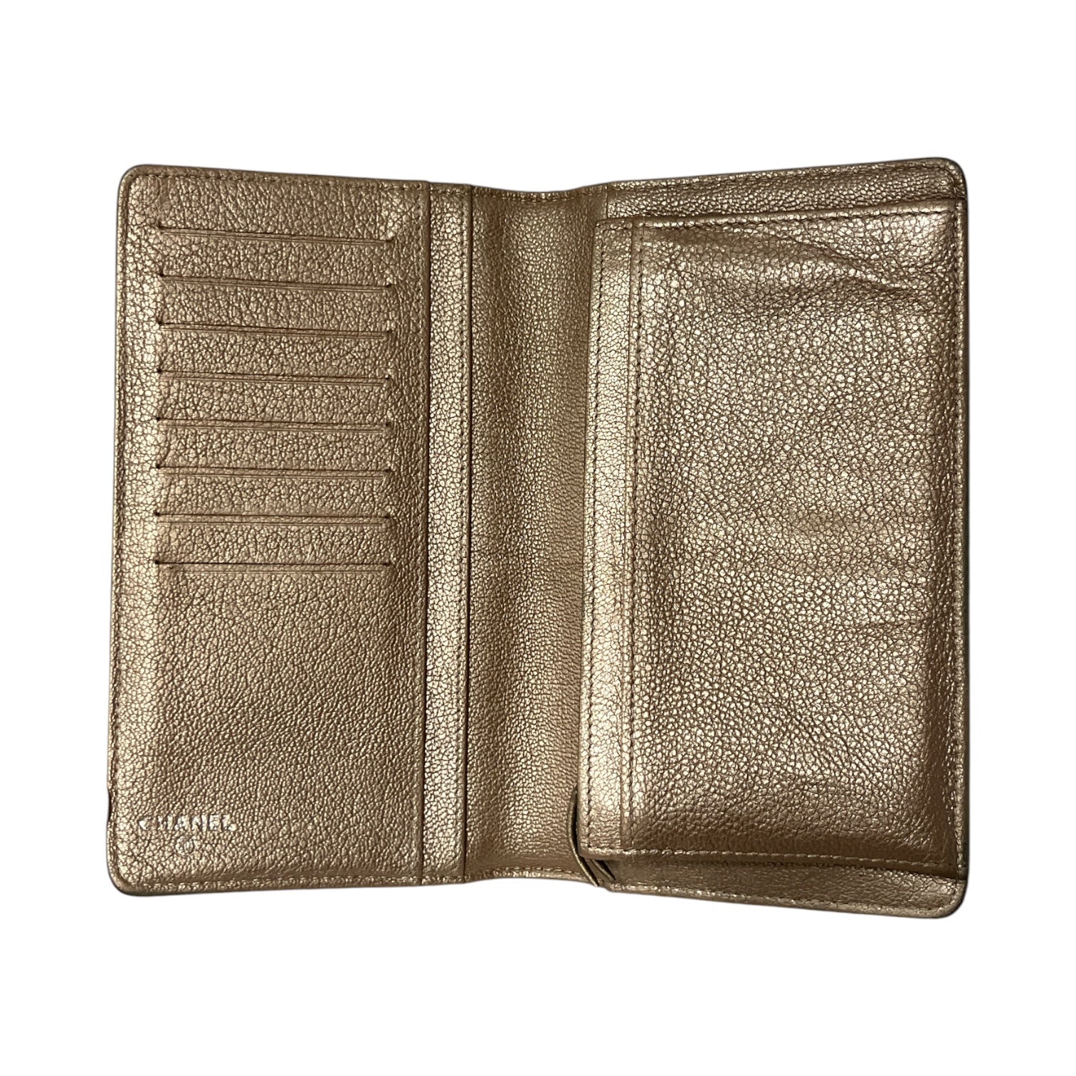 CHANEL/Long Wallet/Leather/SLV/Diamond quilted wallet view 4